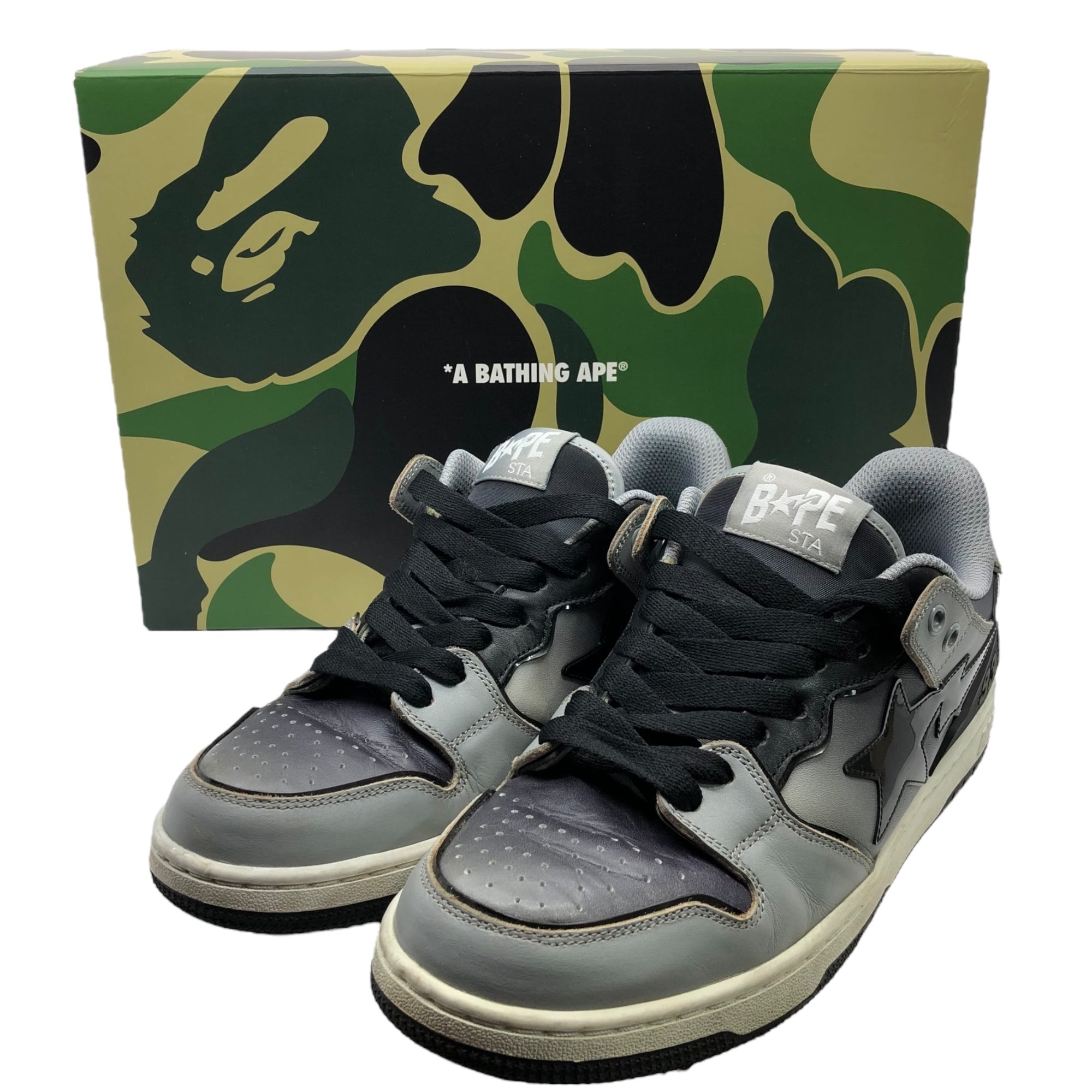 A BATHING APE(アベイシングエイプ) BAPE SK8 STA ベイプ スケート スタ MX91002 8.5(26.5cm) グレー×ブラック 1I70191021 ローカット スニーカー