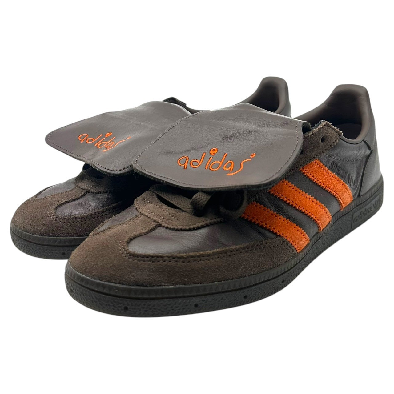 adidas×Shukyu×E-WAX(アディダス×シュウキュウ×イーワックス) Handball Spezial "Brown" ハンドボール スペツィアル "ブラウン" HP6694 27cm ブラウン×オレンジ ローカット スニーカー コラボ 箱付
