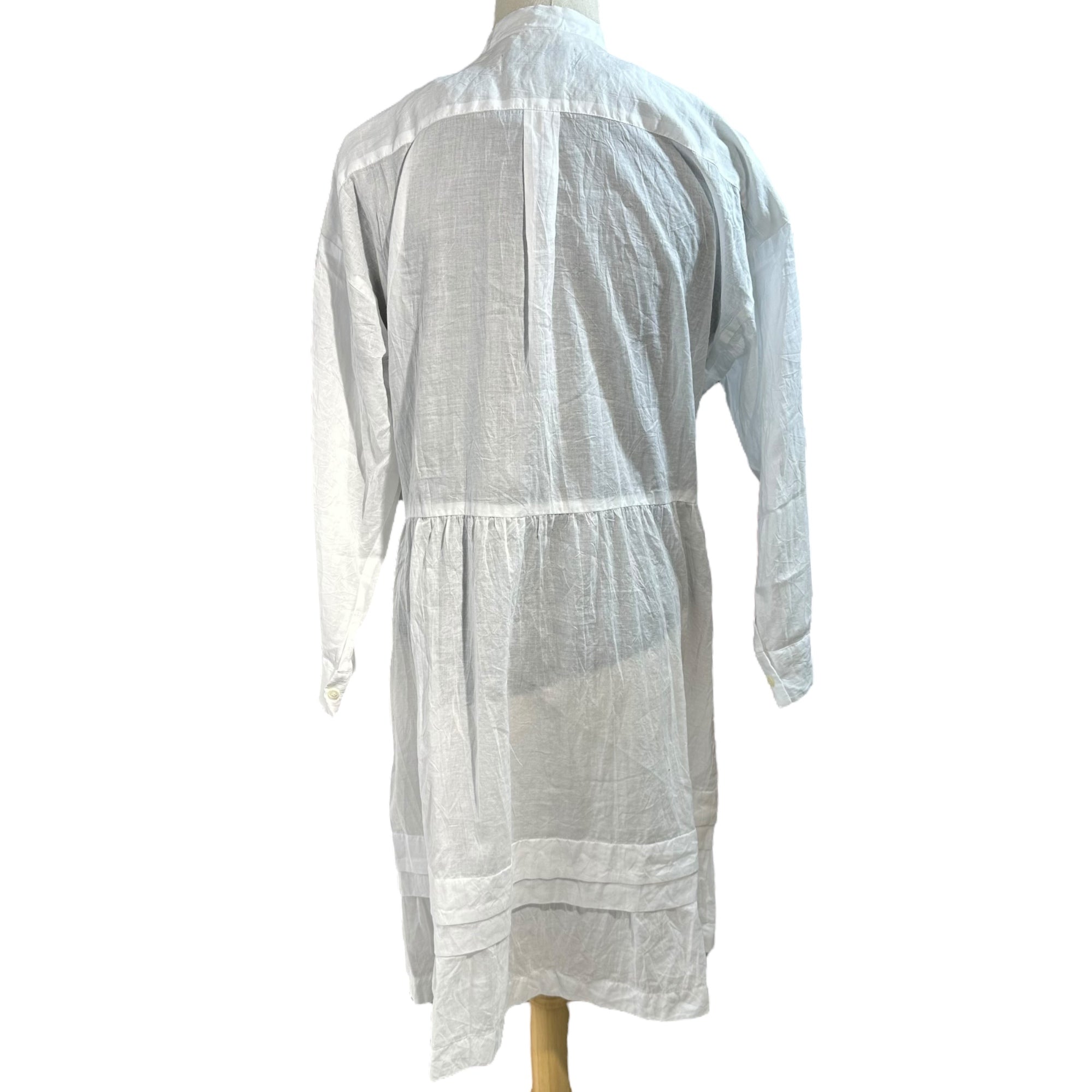 tricot COMME des GARCONS(トリココムデギャルソン) 10SS Cotton L/S Gown Dress コットン 長袖 ガウン ワンピース TE-O030 S ホワイト AD2009