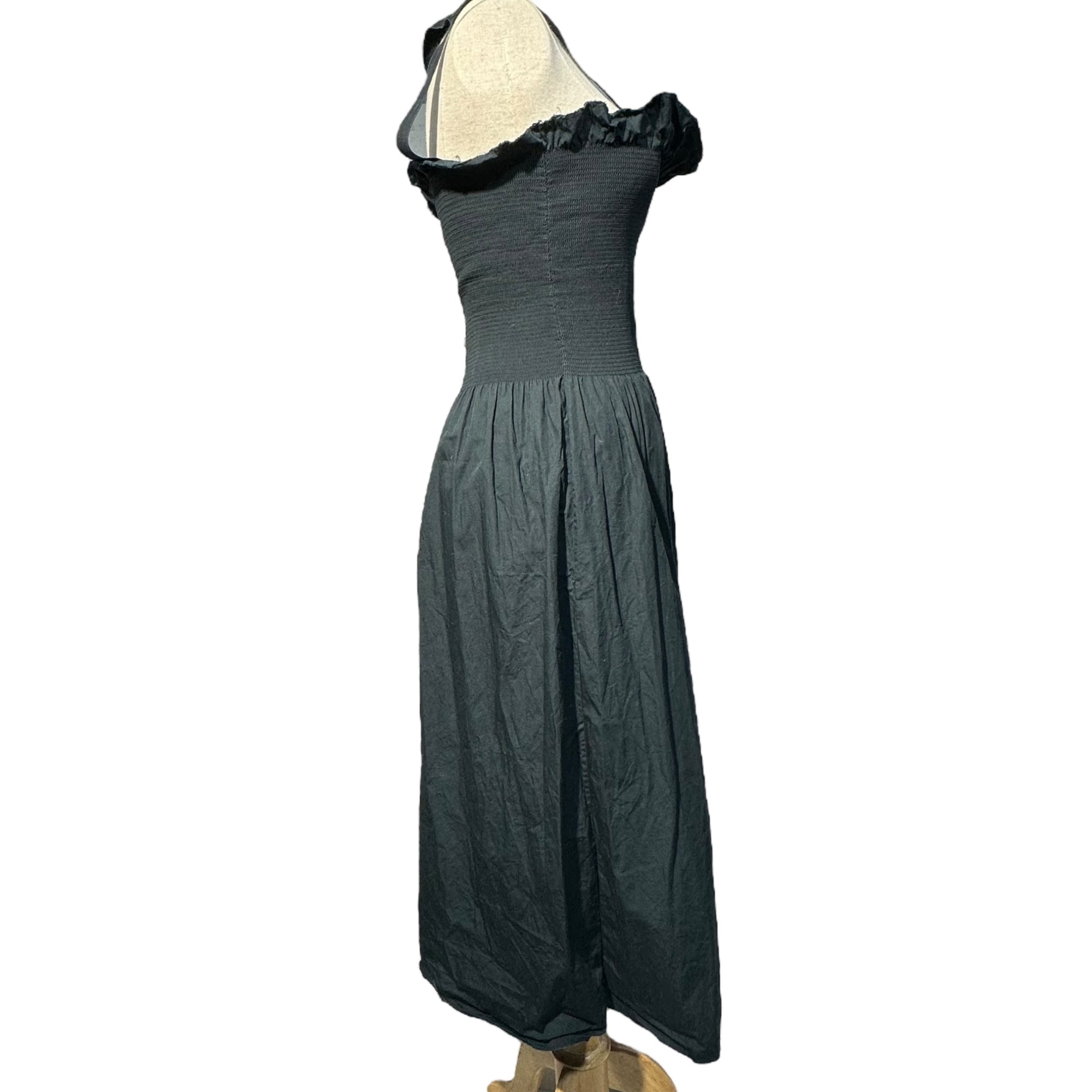 MM6 Maison Margiela(エムエムシックス) 16SS POPLIN DRESS ポプリン ノースリーブ ドレス ギャザー S32MA0242 S35722 S ブラック