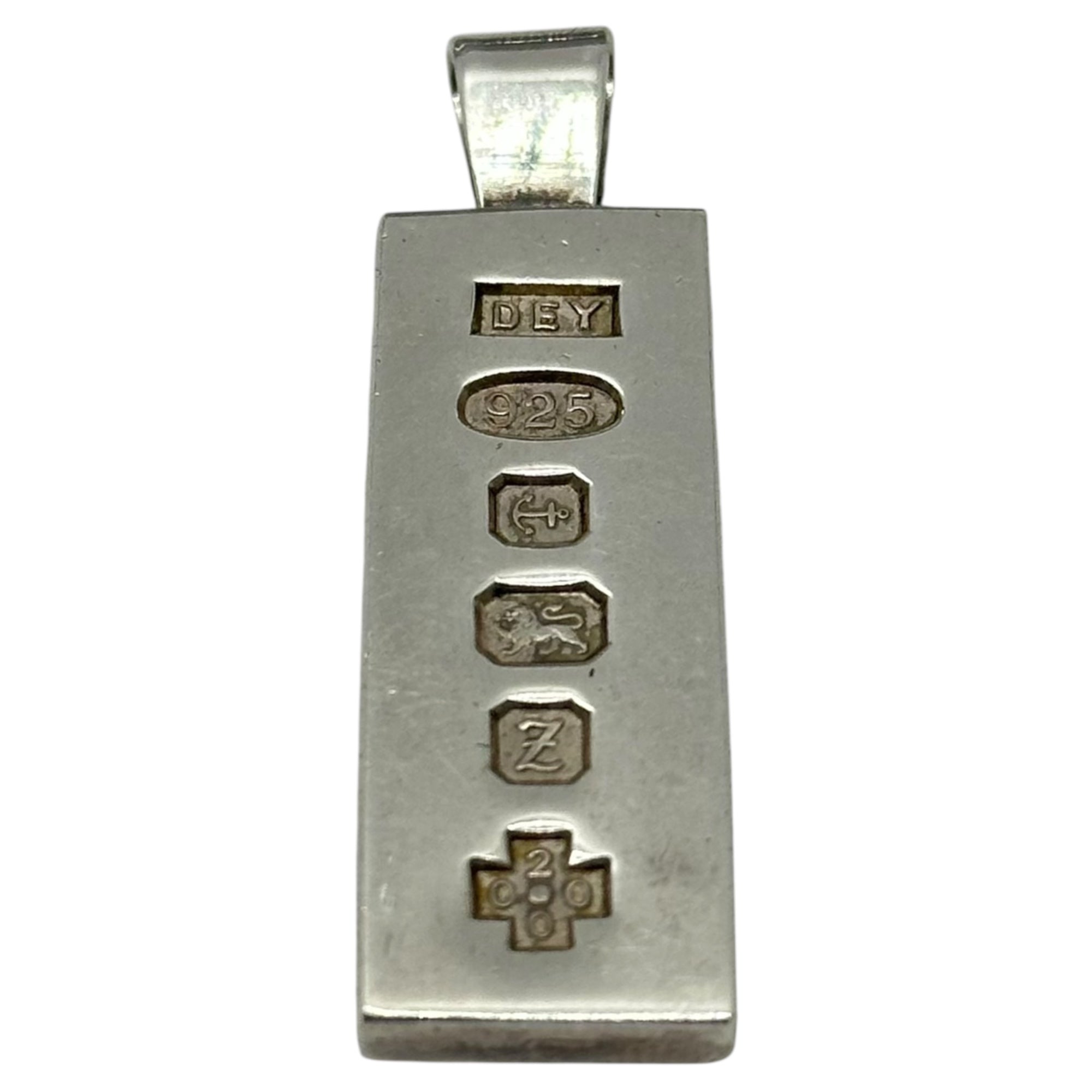 UK VINTAGE(イギリスヴィンテージ) 2000 Silver 925 Ingot Pendant Top シルバー925 インゴット ペンダント トップ シルバー ネックレス