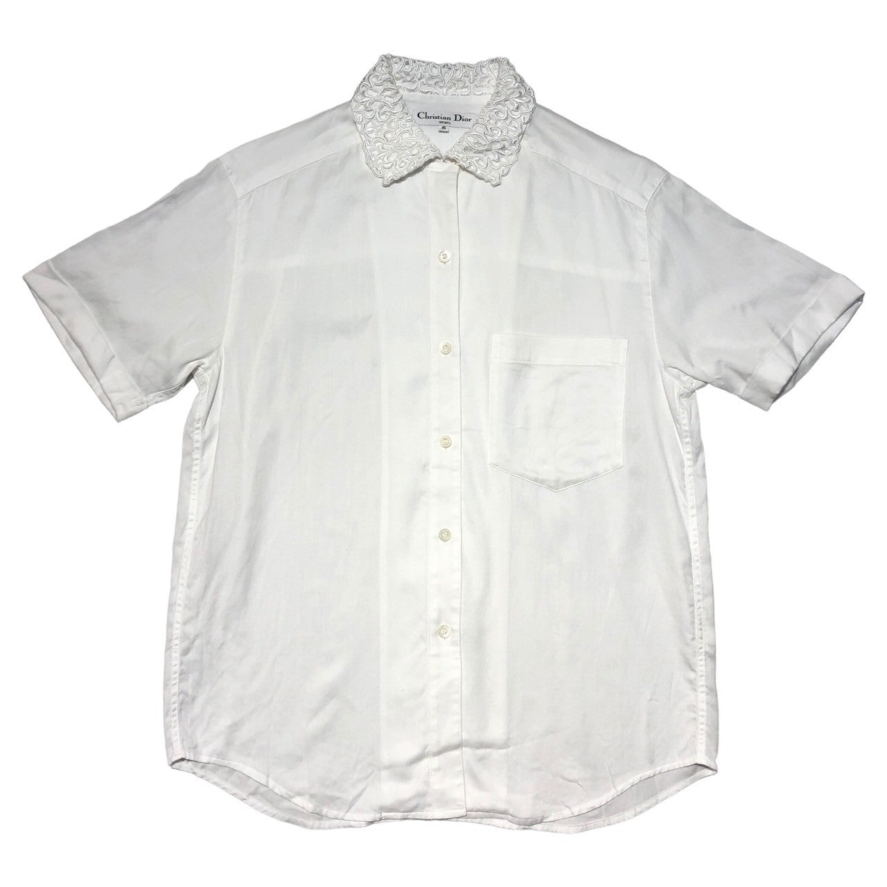 Christian Dior SPORTS(クリスチャンディオールスポーツ) 00s lace collar short sleeve shirt レース カラー 半袖シャツ S ホワイト ヴィンテージ ブラウス