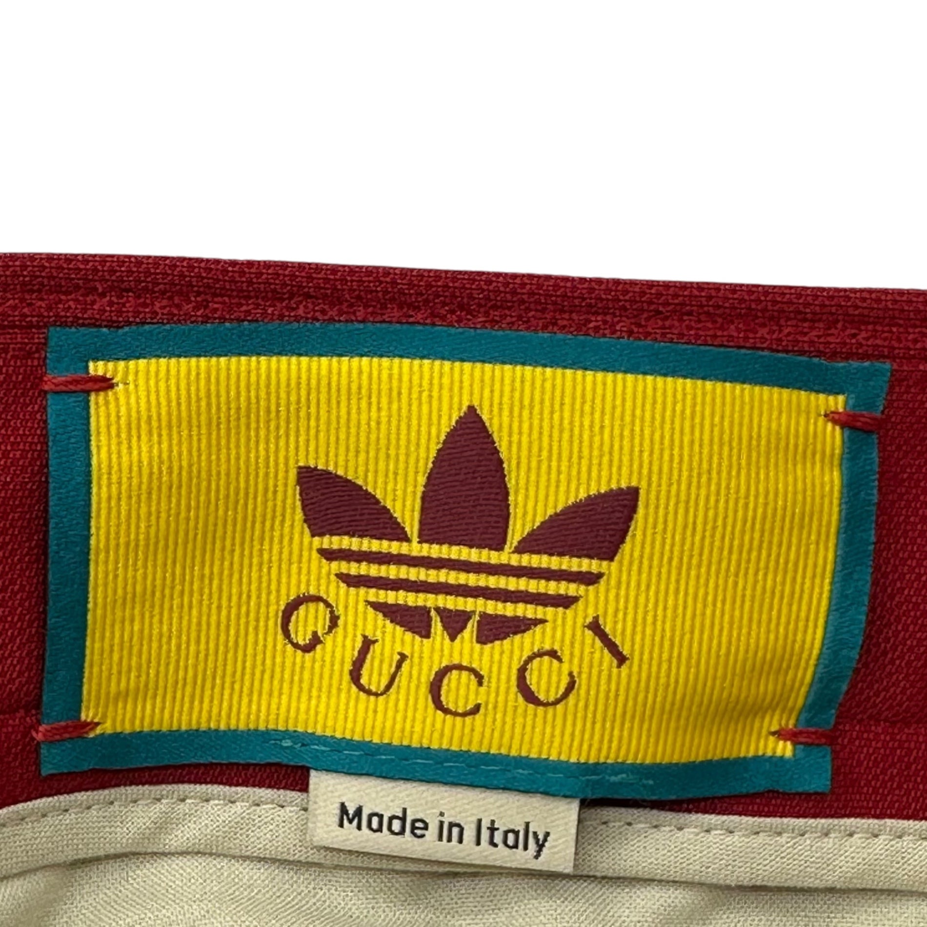 GUCCI × adidas(グッチ × アディダス) Trefoil Jacquard Pants Slacks トレフォイル ジャガード パンツ スラックス 710399 50(L程度) レッド ミケーレ期 コラボ 3ライン ロゴ