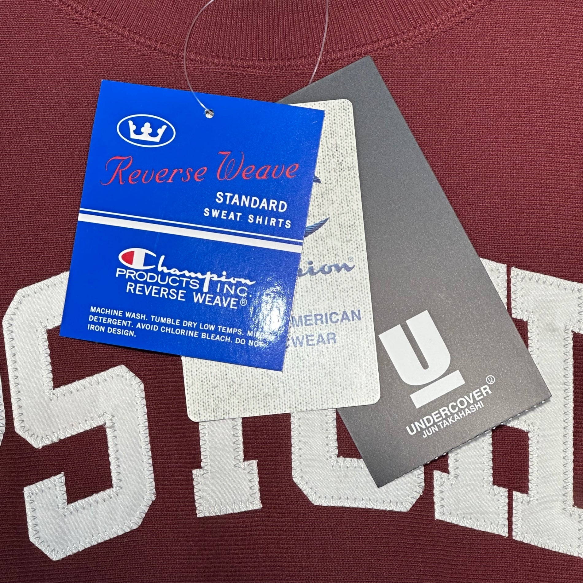 UNDERCOVER × Champion(アンダーカバー × チャンピオン) 「PSYCHO」 Cotton Fleece Lined Sweat Pullover サイコ コットン 裏毛 スウェット プルオーバー UC2E9801 M ボルドー