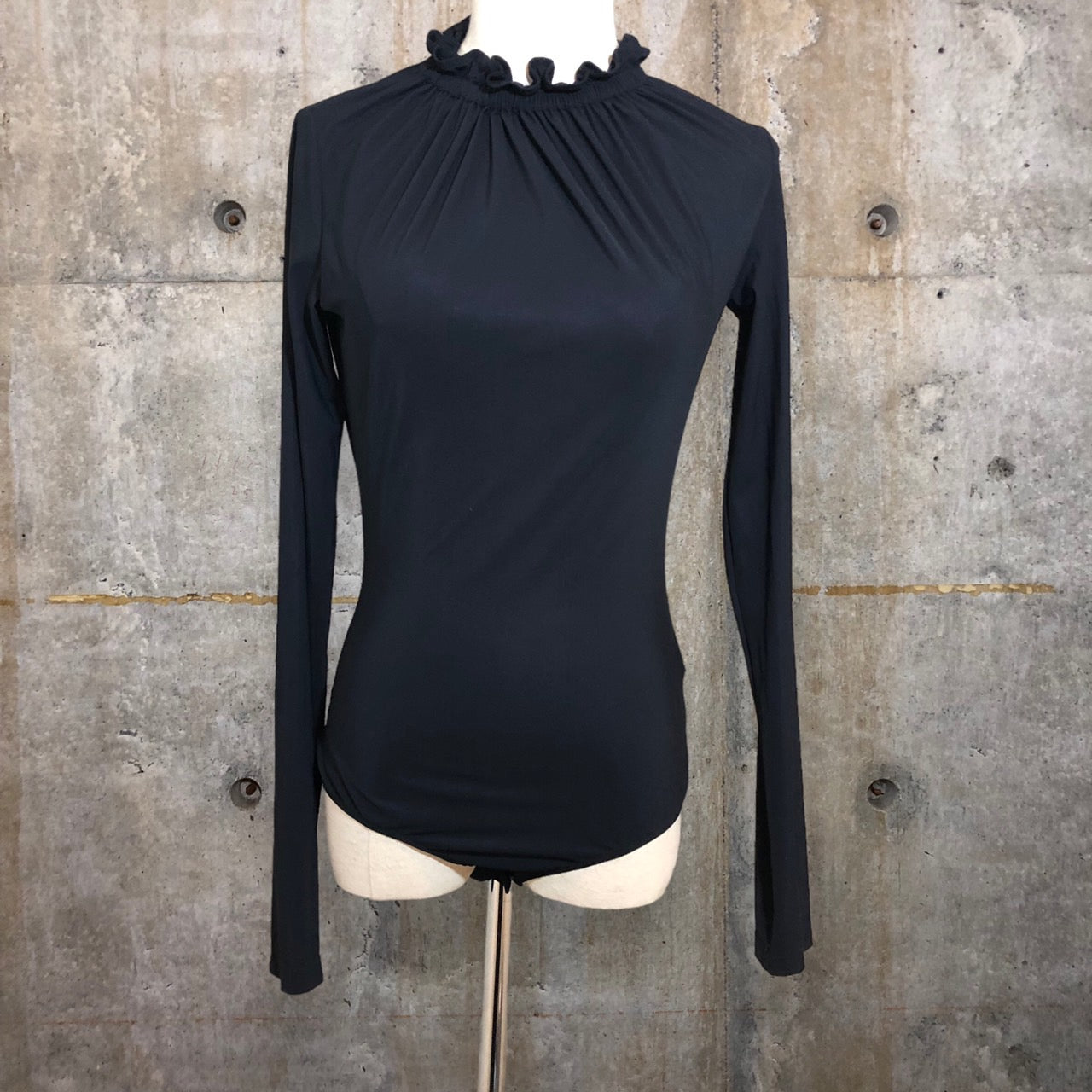 MM6(エムエムシックス) 20AW襟フリルボディスーツ S32NA0044 S ブラック