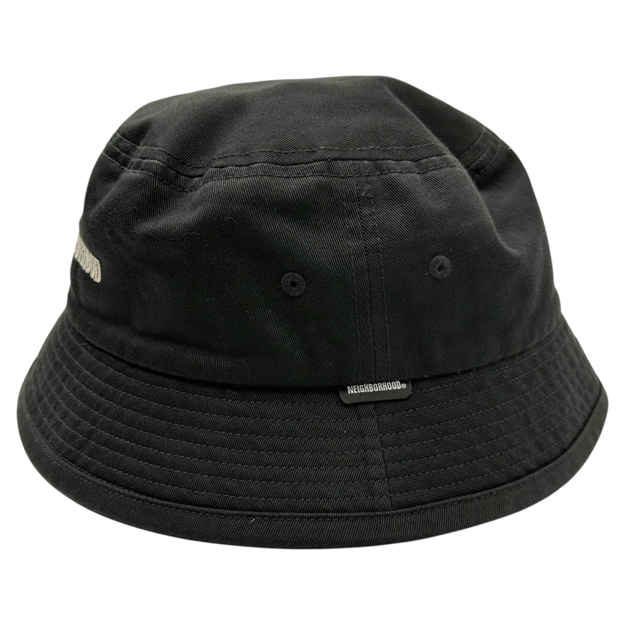 NEIGHBORHOOD(ネイバーフッド) 24AW LOGO BUCKET HAT ロゴ バケット ハット 帽子 242HCNH-HT01 ブラック