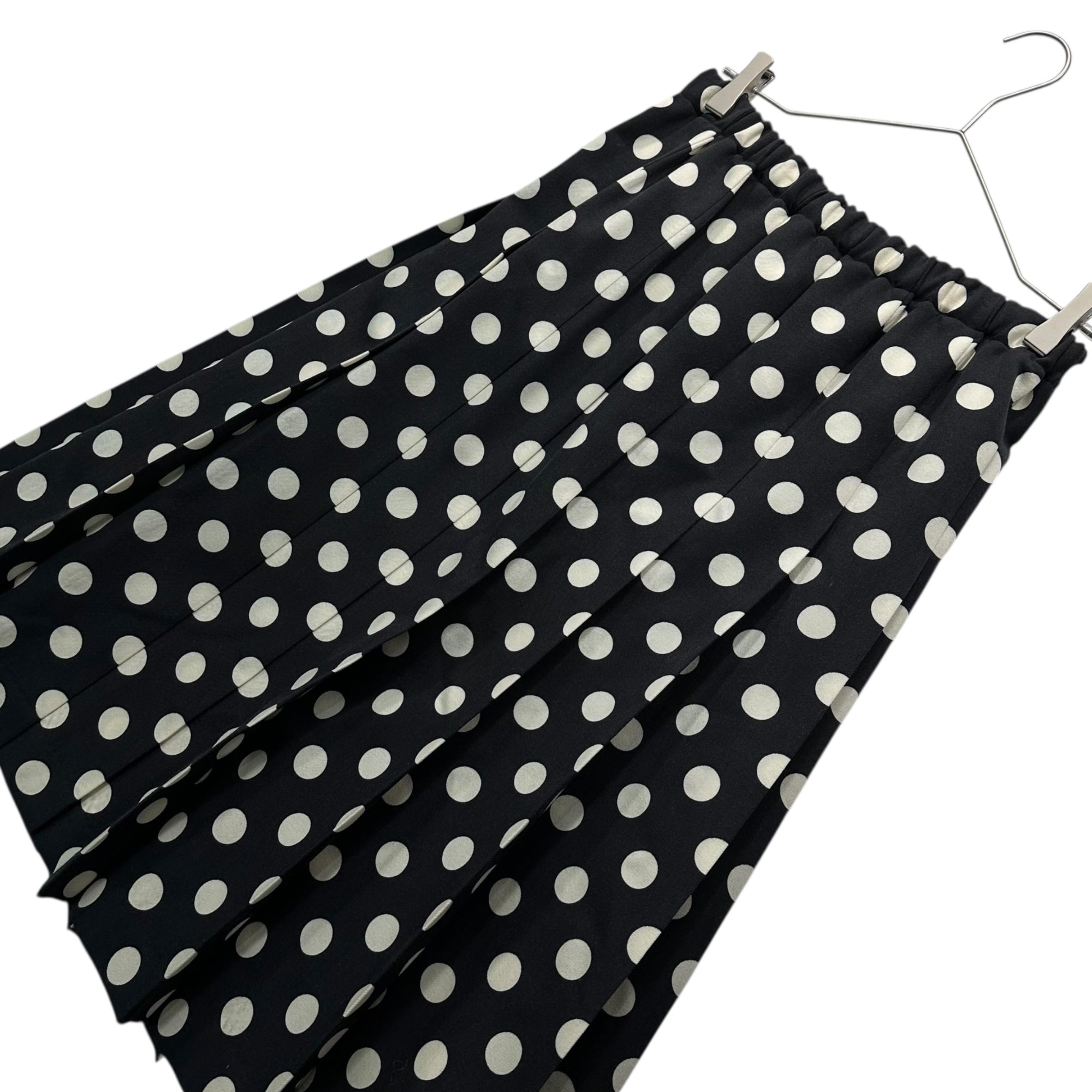 tricot COMME des GARCONS(トリココムデギャルソン) 13SS Polka Dot Wool Pleated Skirt ドット ウール プリーツ スカート TK-S204 FREE ブラック×オフホワイト AD2012