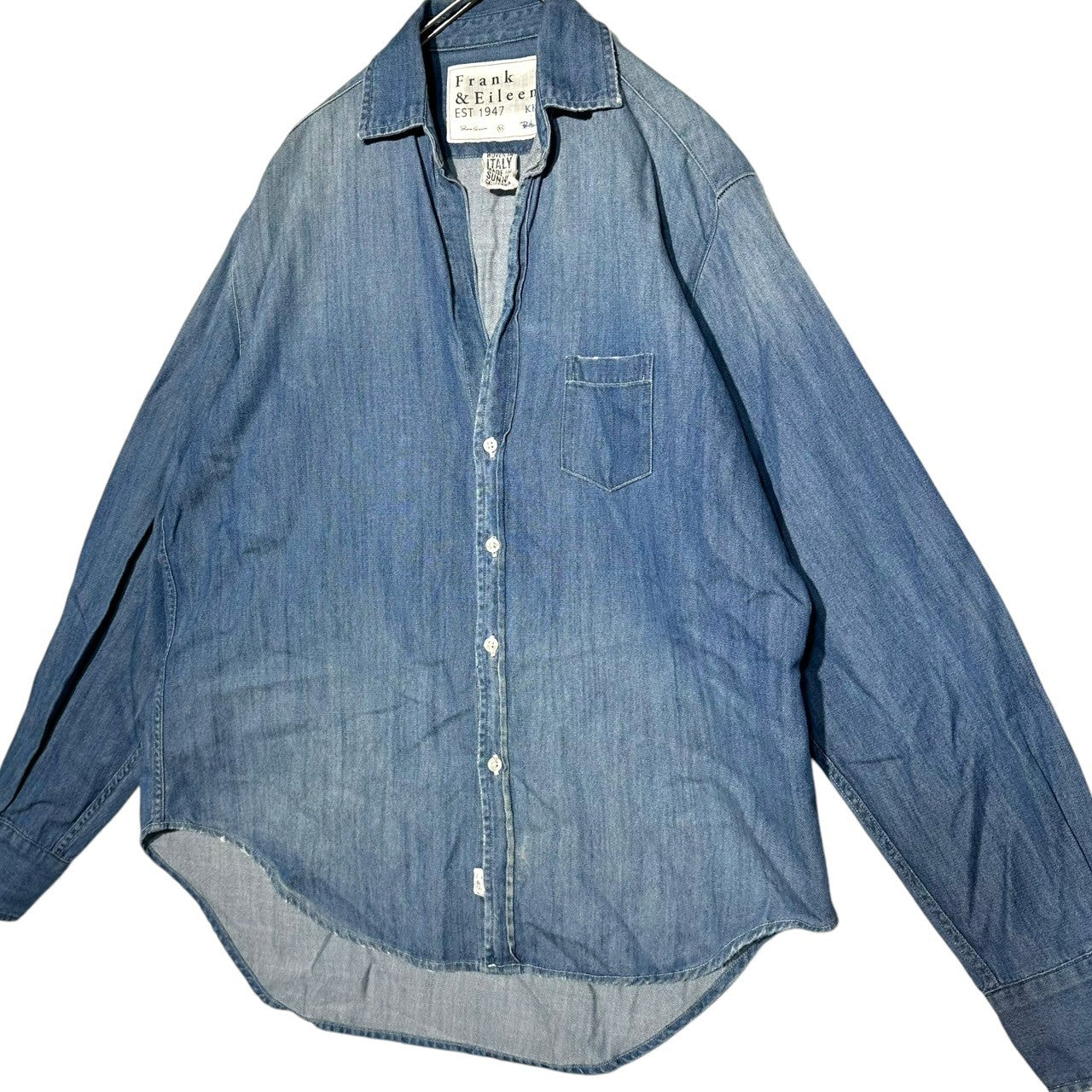 Frank&Eileen×Ron Herman(フランク&アイリーン×ロンハーマン) skipper denim shirt スキッパー デニム シャツ XS インディゴ