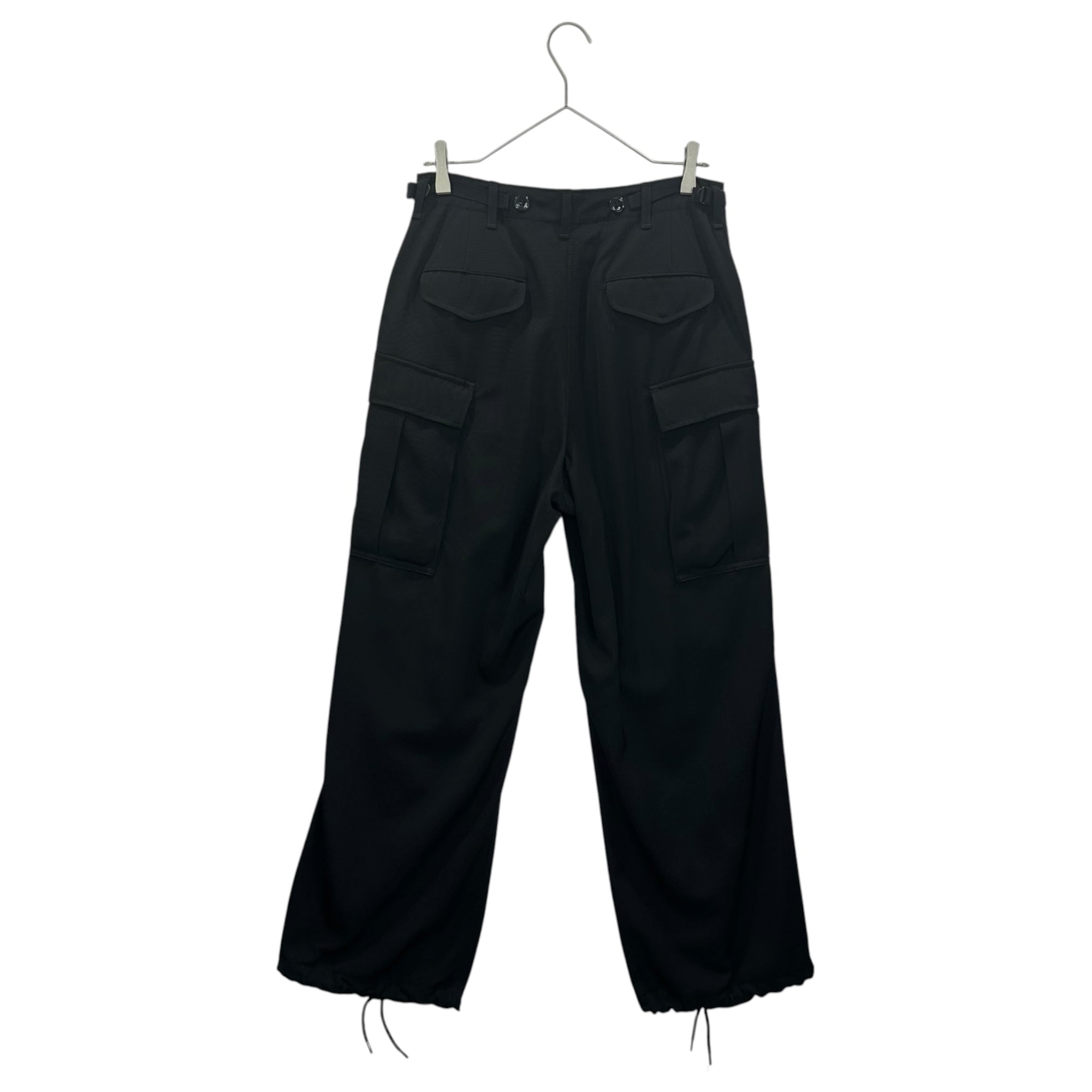 JUNYA WATANABE(ジュンヤワタナベ) 25SS Side-Adjustable Wool Cargo Pants サイド アジャスター ウール カーゴ パンツ JO-P019 S ブラック AD2024