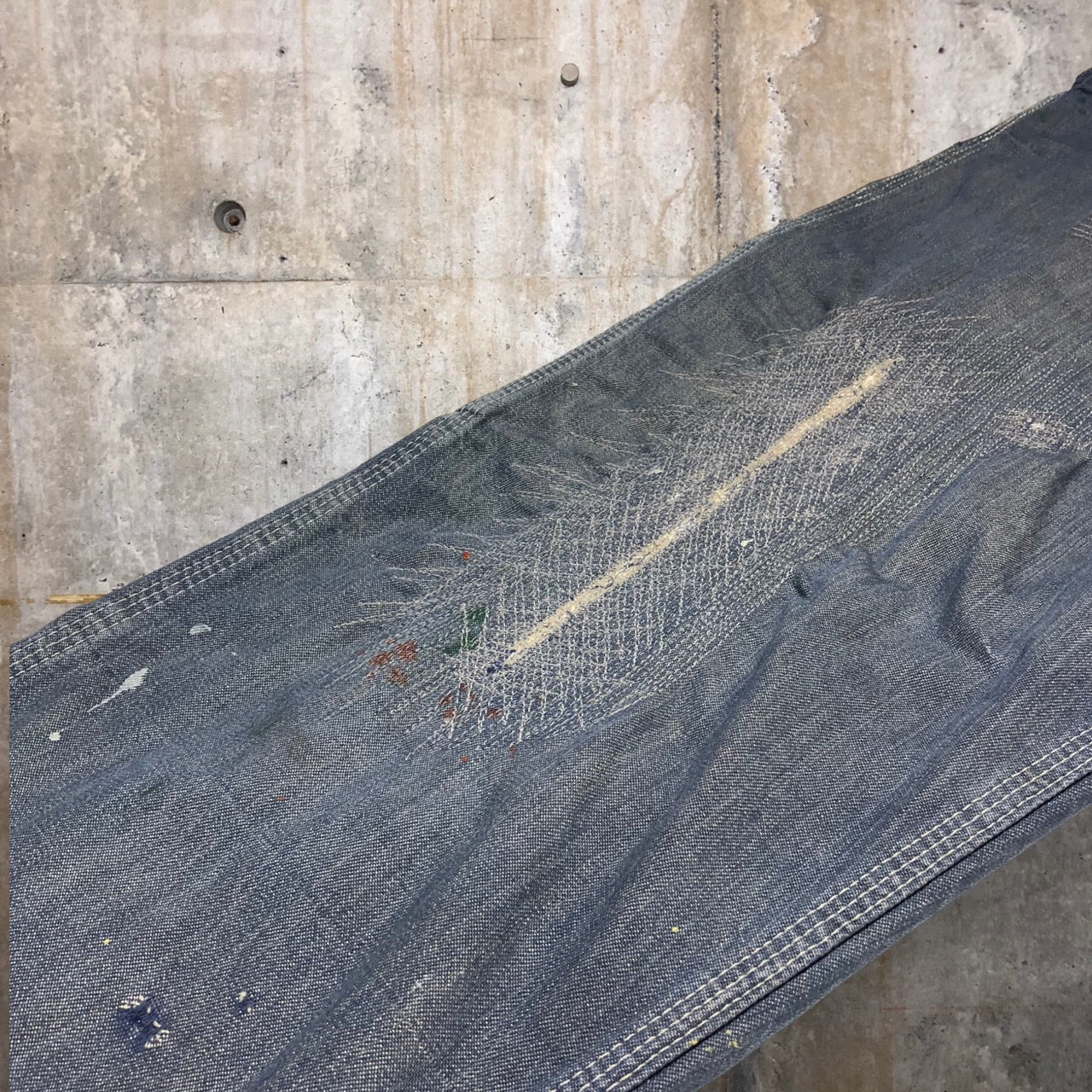 SEARS(シアーズ) 70'sデニムペインターパンツ 表記なし(Lサイズ程度) ブルー SCOVILL ZIP