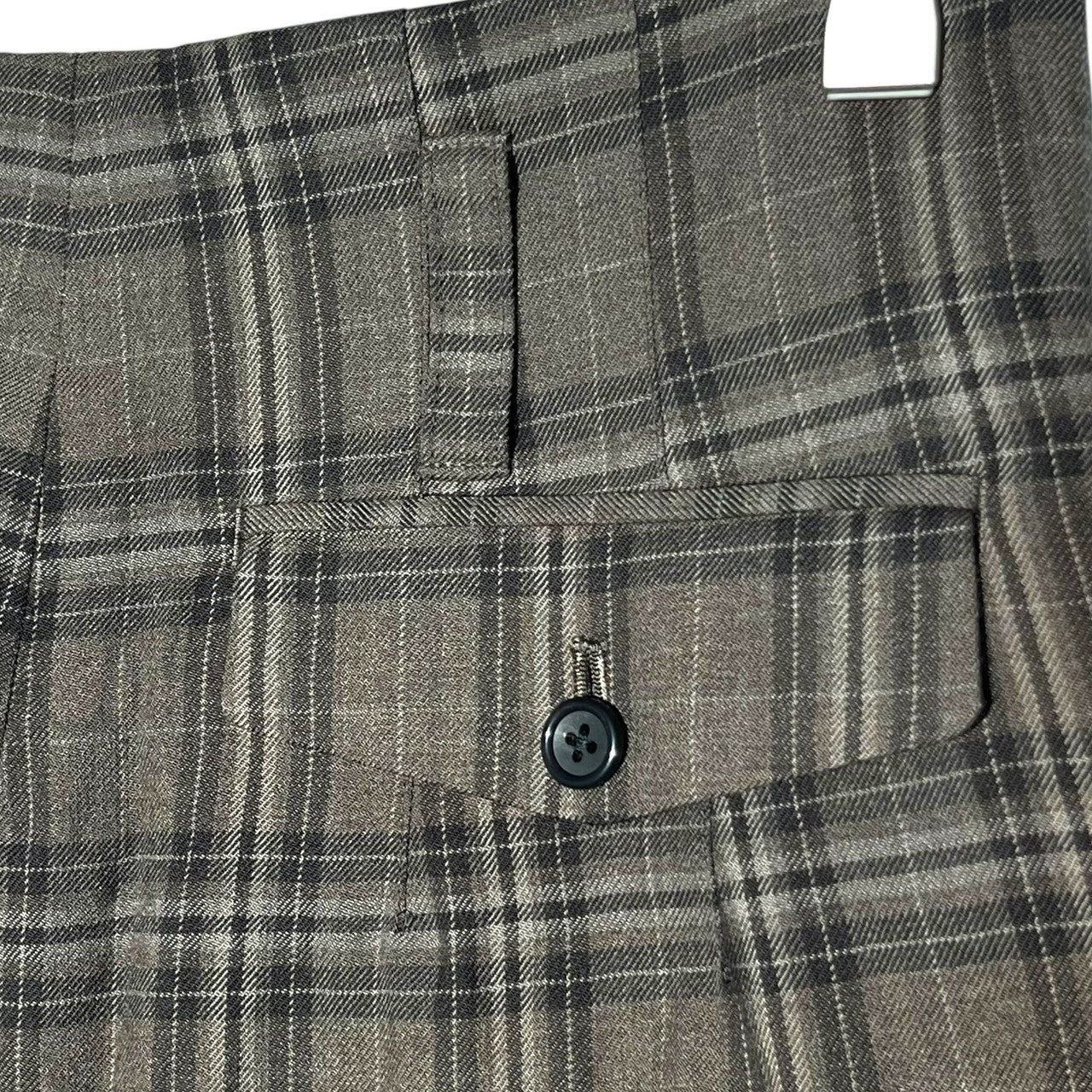 MARGARET HOWELL(マーガレットハウエル) 21AW TONAL CHECK WOOL SLACKS トーンチェック ウール スラックス 578-1243003 1(S) ブラウン 参考定価57,200円(税込)