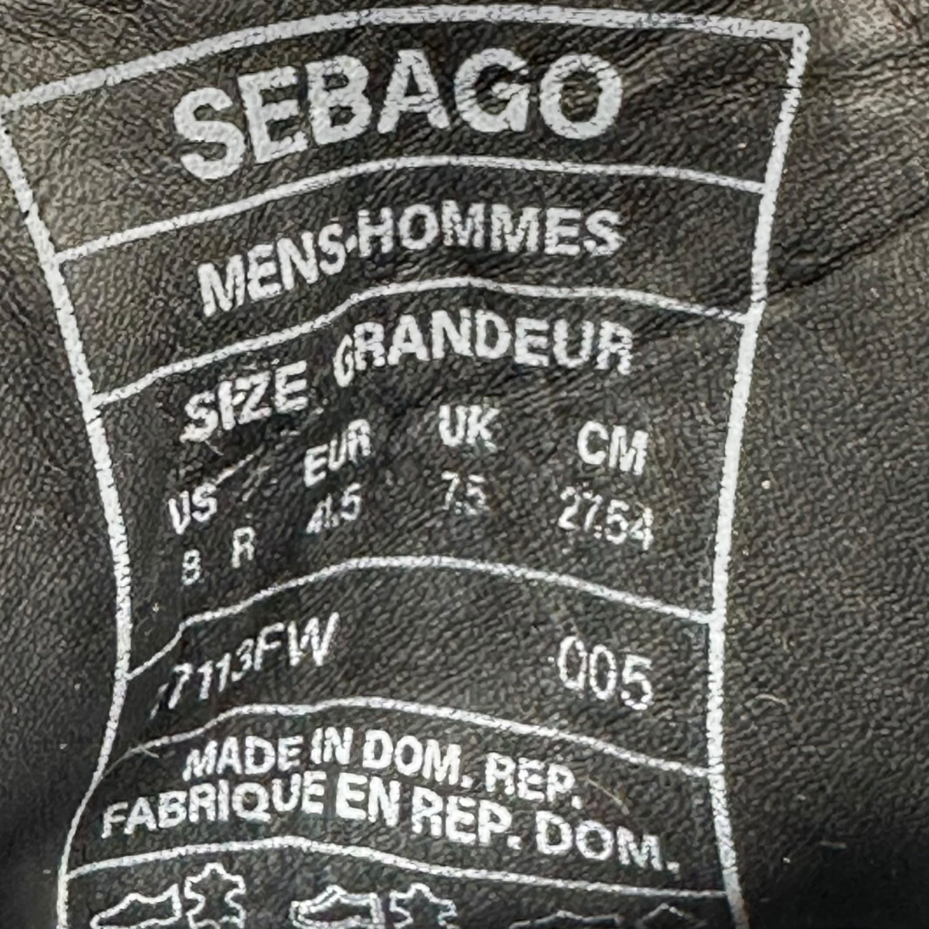 Engineered Garments×SEBAGO(エンジニアードガーメンツ×セバゴ) Zipper Deck Exotic ジッパーデッキ エキゾチック デッキ シューズ 77113FW 27.54cm ブラック レザー 革靴