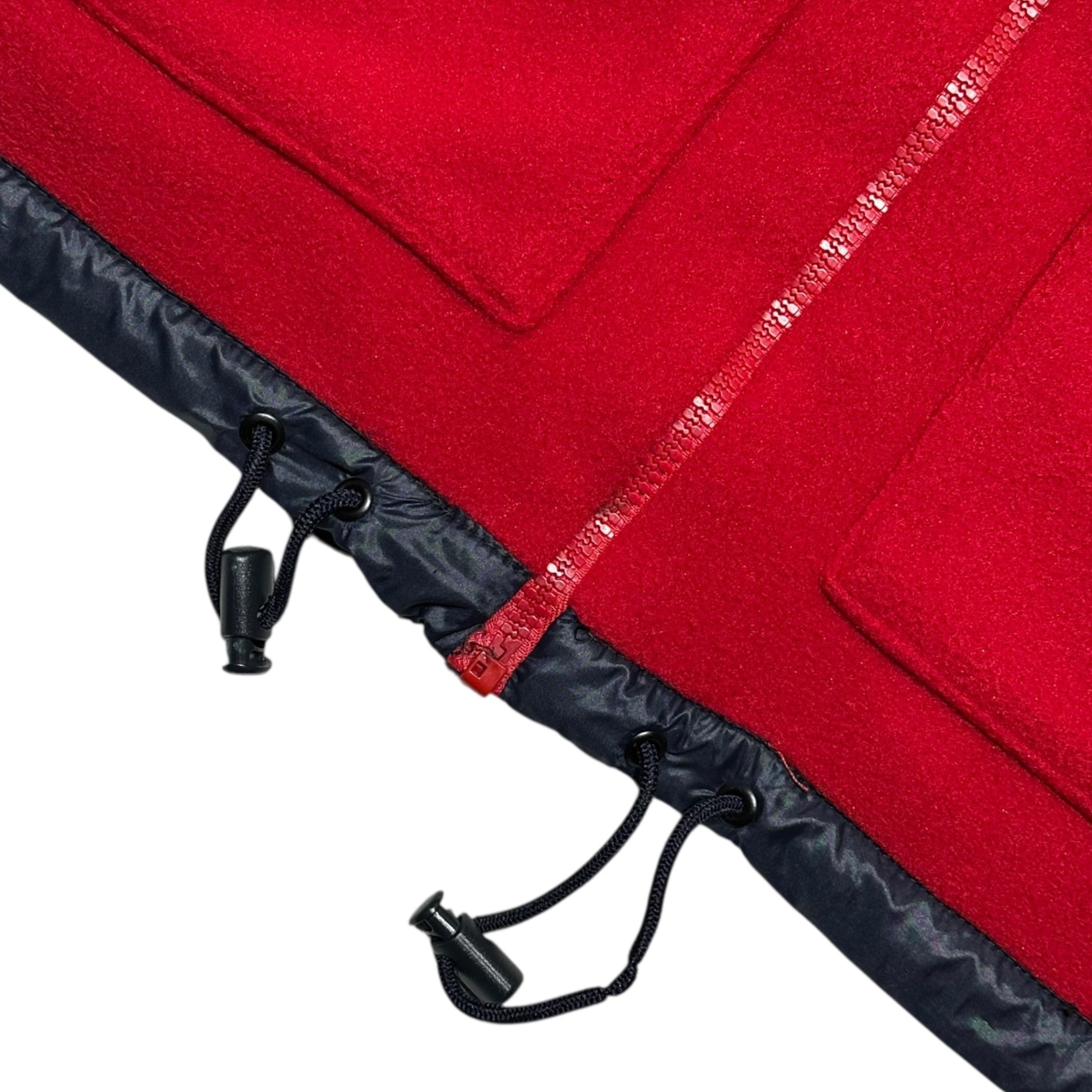 MONCLER(モンクレール) Fleece Reversible Logo Patch Decorative Zip-Up Jacket フリース リバーシブル ロゴワッペン 装飾 ジップアップ ジャケット M ネイビー×レッド HUSKY OLD