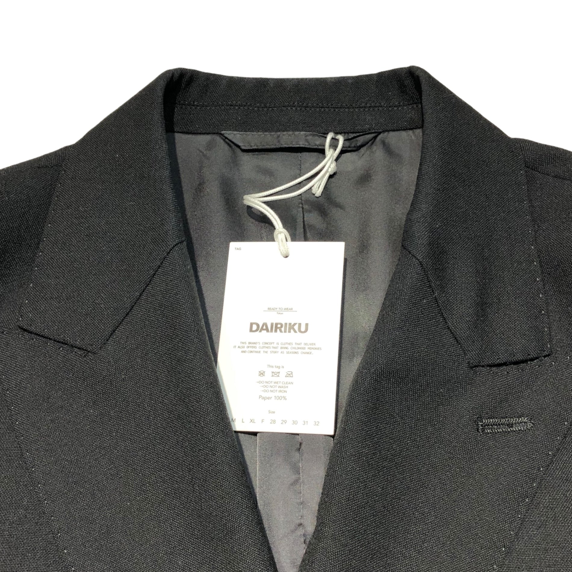 DAIRIKU(ダイリク) 21SS Jimi Hendrix Double Tailored Jacket ジミー ヘンドリックス ダブル テーラードジャケット 21SS J-3 M ブラック