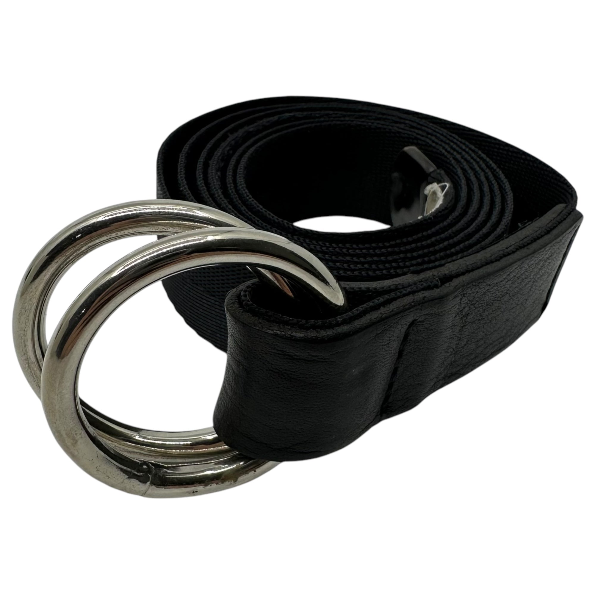 N.HOOLYWOOD×PORTER(エヌハリウッド×ポーター) W Name Cow Leather Nylon Belt ダブル ネーム カウ レザー ナイロン ベルト 962-AC03 pieces ブラック 箱付 コラボ 限定