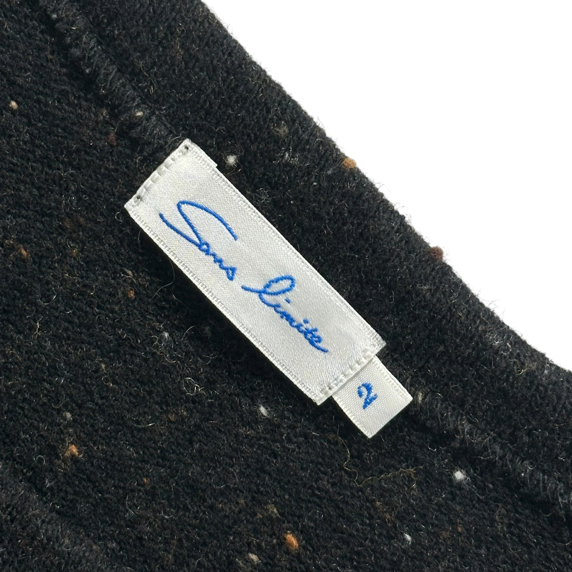 sans limite(サンリミット) 21AW Nep Wool L/S T-Shirt ネップ ウール ロンT カットソー W2102010 2(M程度) ブラック×ブラウン