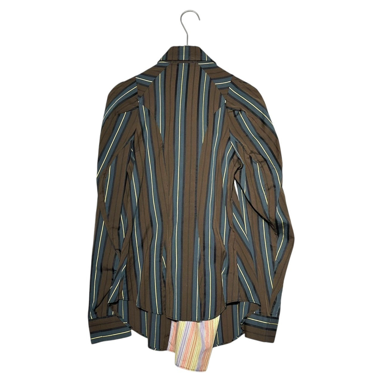 Vivienne Westwood COUTURE(ヴィヴィアンウエストウッドクチュール) 00's Layered Docking Striped L/S Shirt レイヤード ドッキング ストライプ 長袖 シャツ 356-85578 40(L程度) マルチ ブラウス オリゾンティタグ