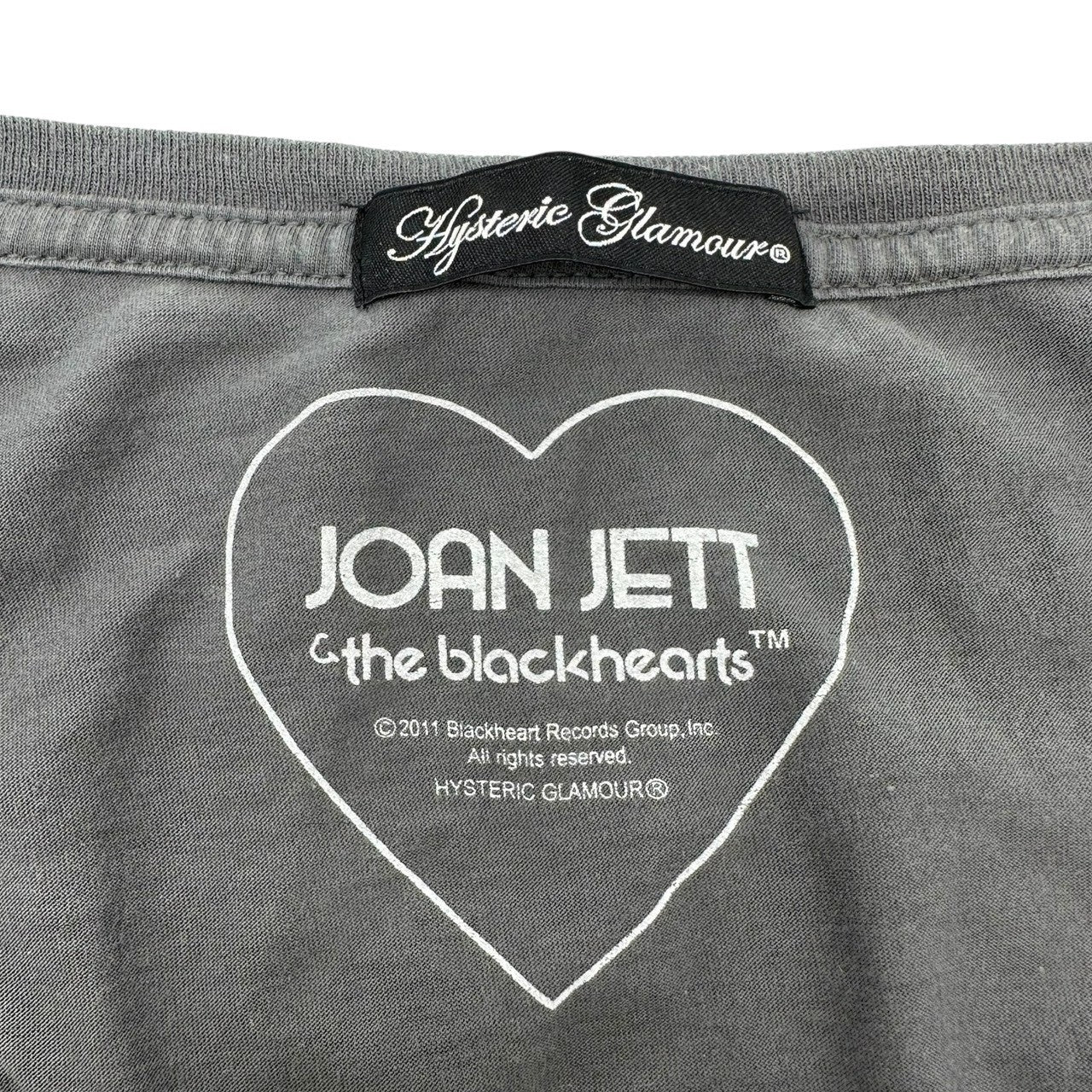 HYSTERIC GLAMOUR(ヒステリックグラマー) Rock and Roll graphic T-shirt グラフィック Tシャツ 0113CT11 FREE グレー