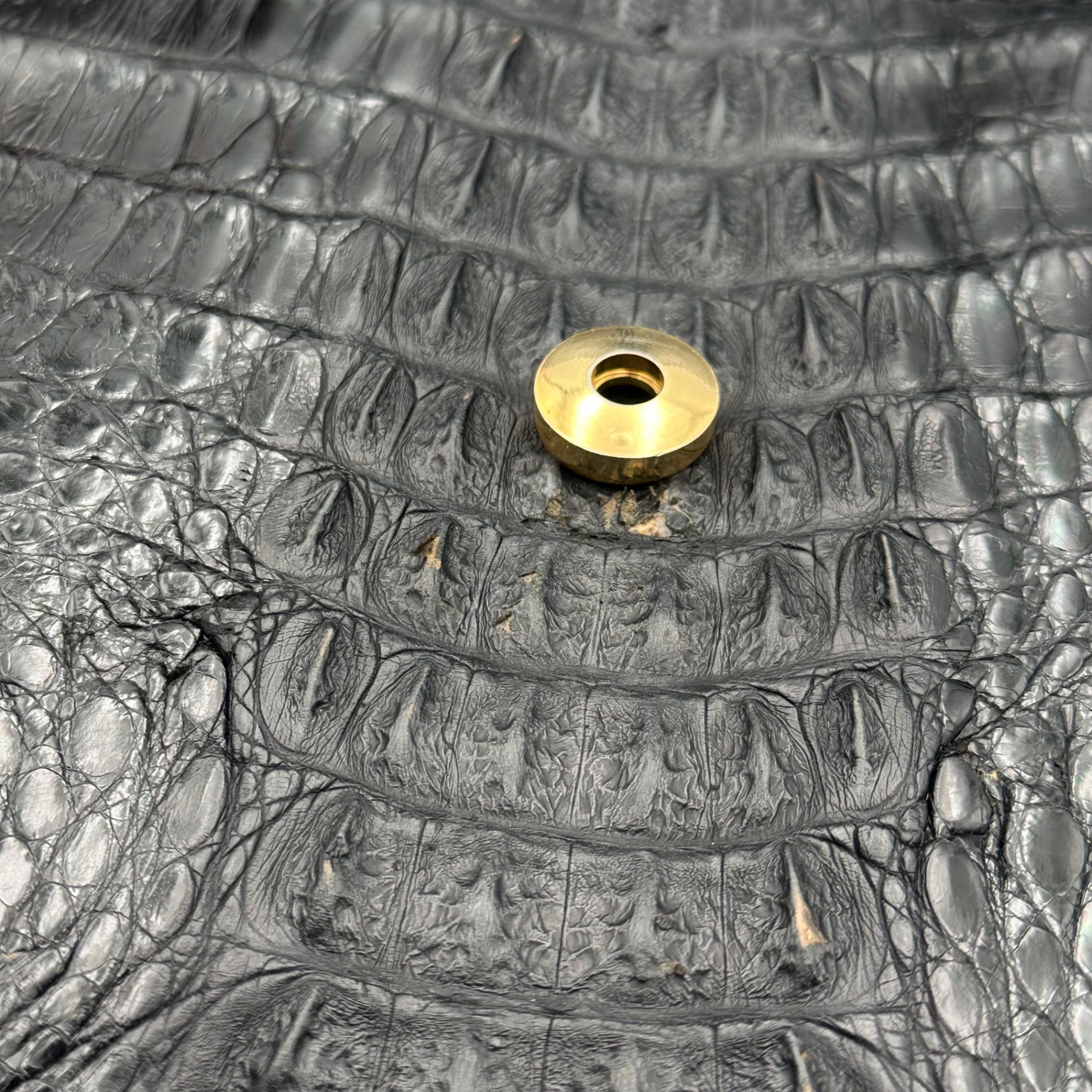 KAIYO(カイヨー) 90's Crocodile Leather Handbag クロコダイル レザー ハンド バッグ ブラック