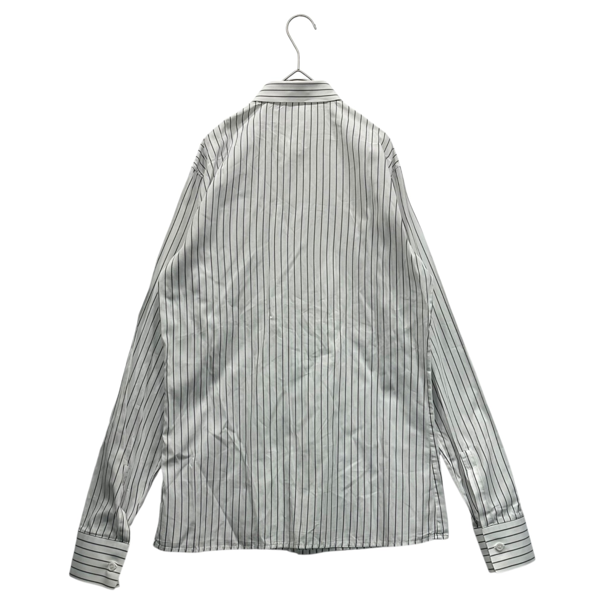Dior HOMME(ディオールオム) 04AW by Hedi Slimane “VOTC” Runway Pinstripe Shirt エディ スリマン ランウェイ ストライプ シャツ 38 ホワイト×グレー アーカイブ victim期