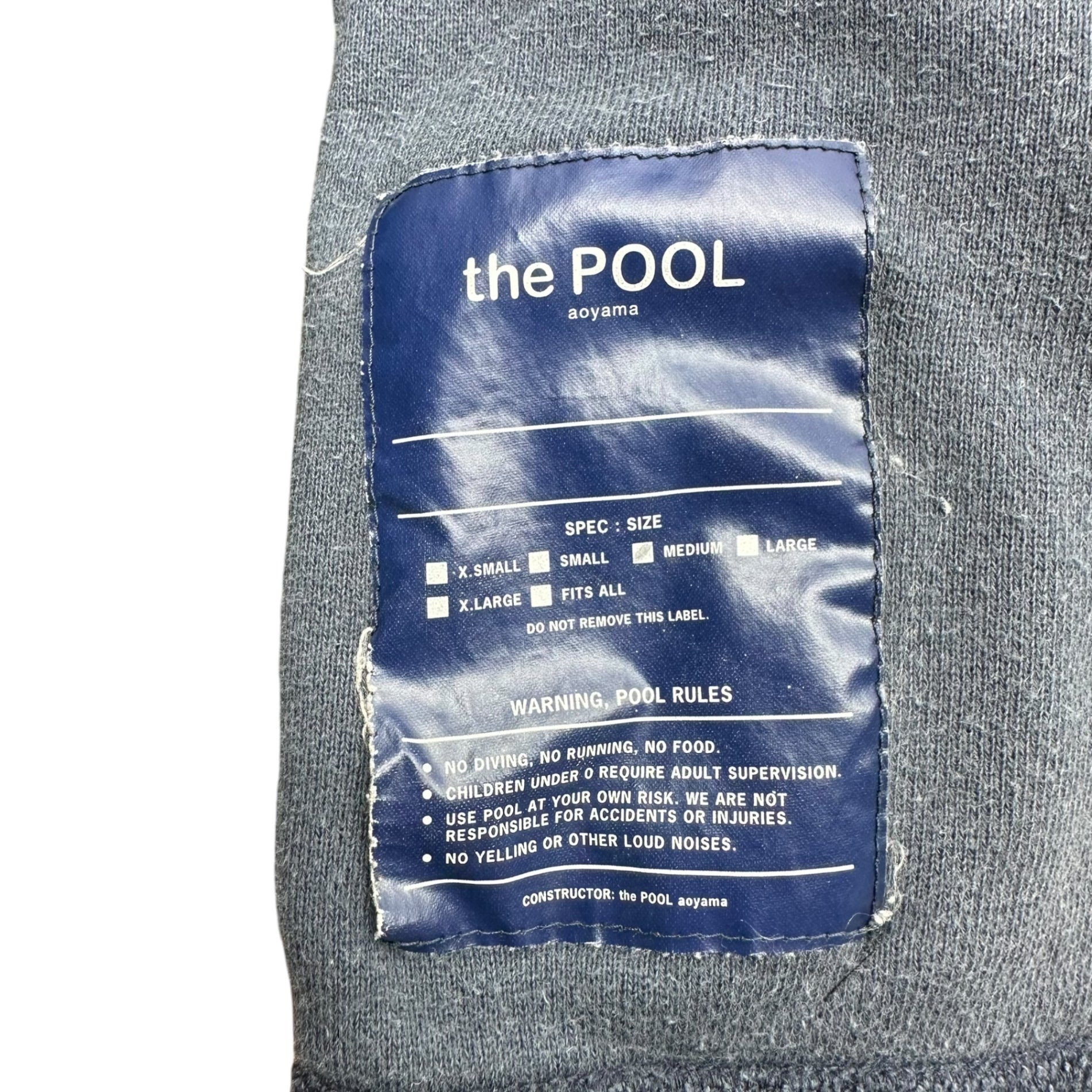THE POOL AOYAMA(ザプールアオヤマ) Retrofitted hooded pullover hoodie 後付け フーデッド プルオーバー パーカー J-307(A)F M ネイビー