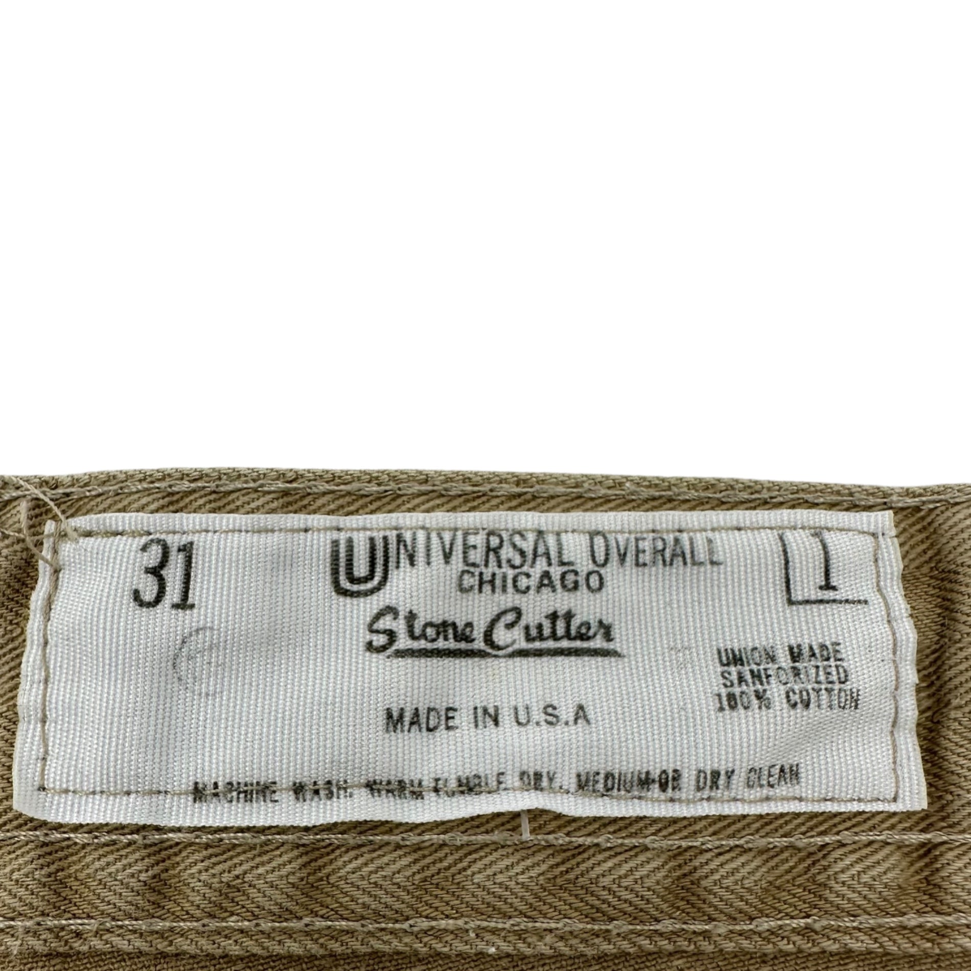 UNIVERSAL OVERALL(ユニバーサルオーバーオール) 70's USA made Herringbone Work Pants ヘリンボーン ベイカー ワーク パンツ 31 ベージュ 推定70年代 ヴィンテージ