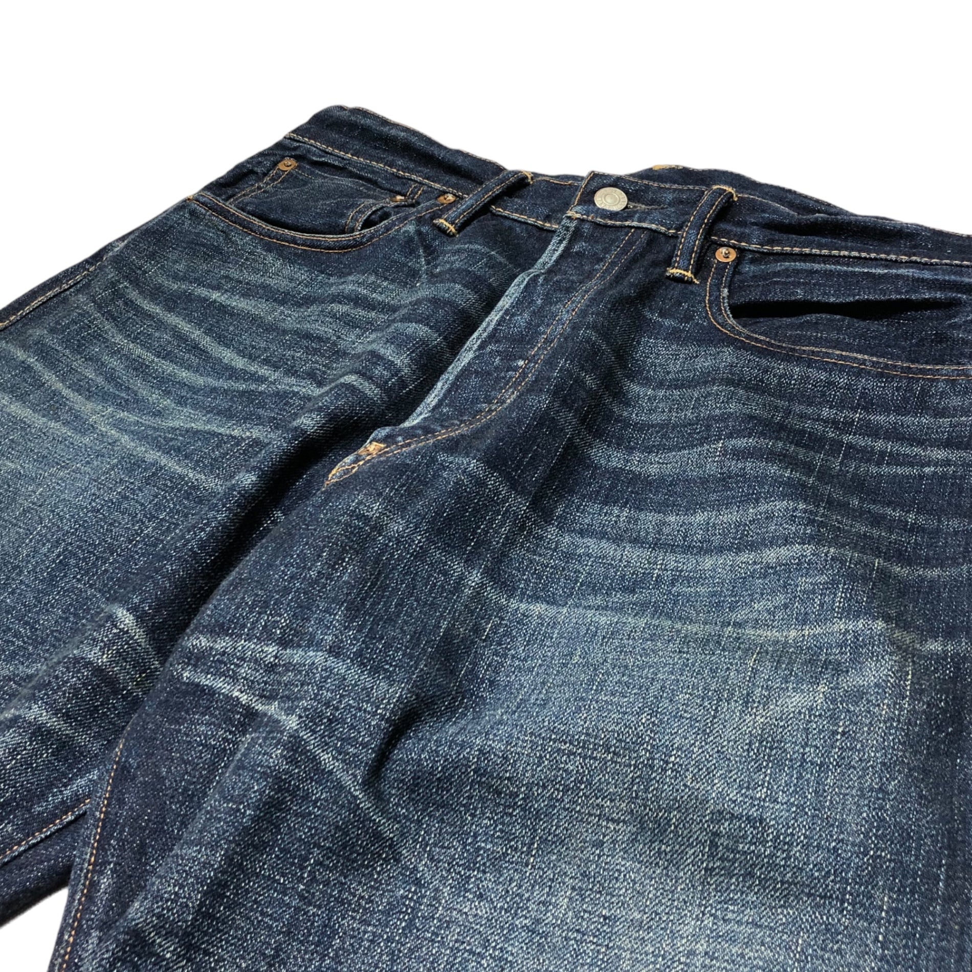 RRL(ダブルアールエル) cinch back denim pants シンチバック デニム パンツ 32×32 インディゴ ジーンズ