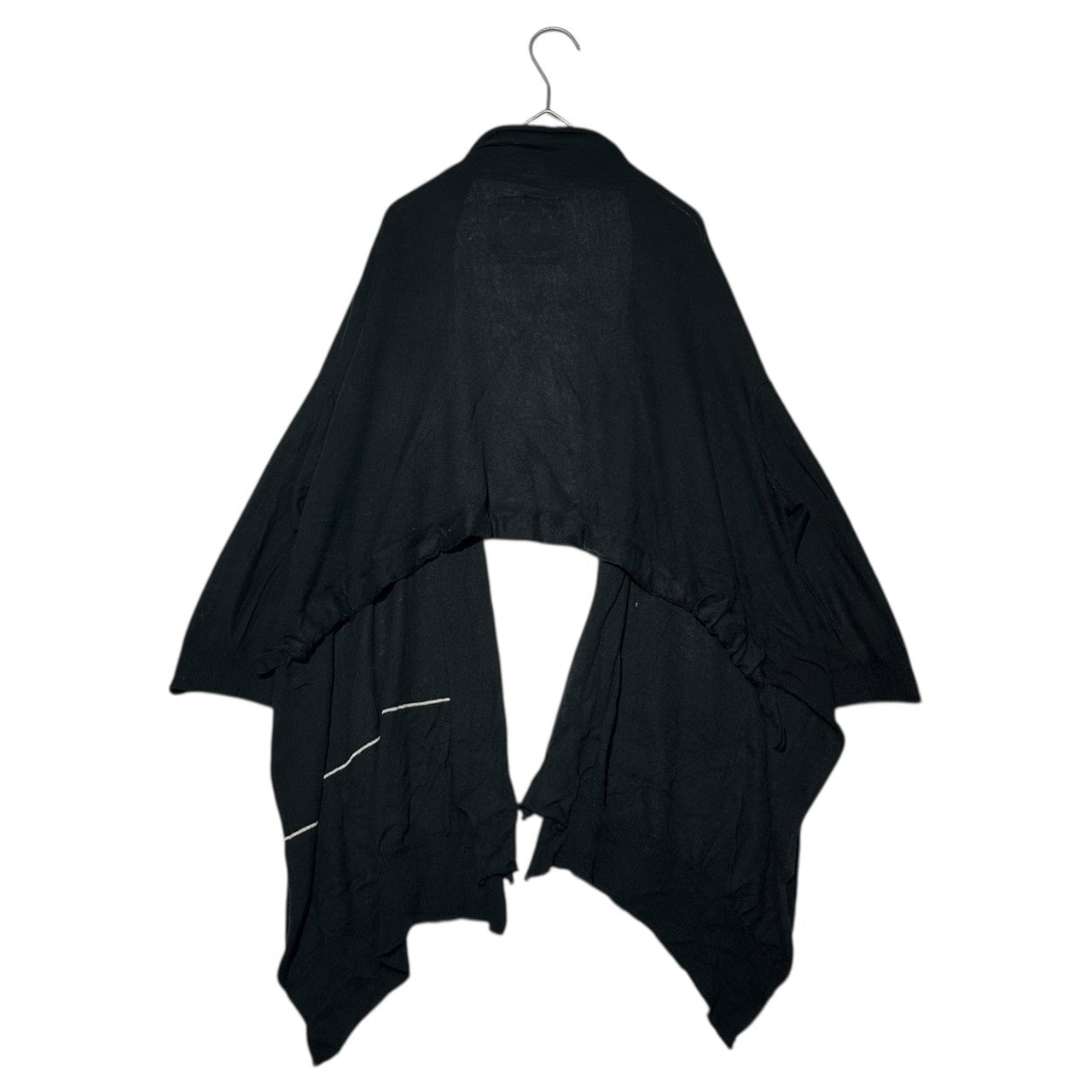 Y's(ワイズ) Line design bolero knit cardigan ラインデザイン ボレロ ニット カーディガン 羽織 2(M程度) ブラック×ホワイト