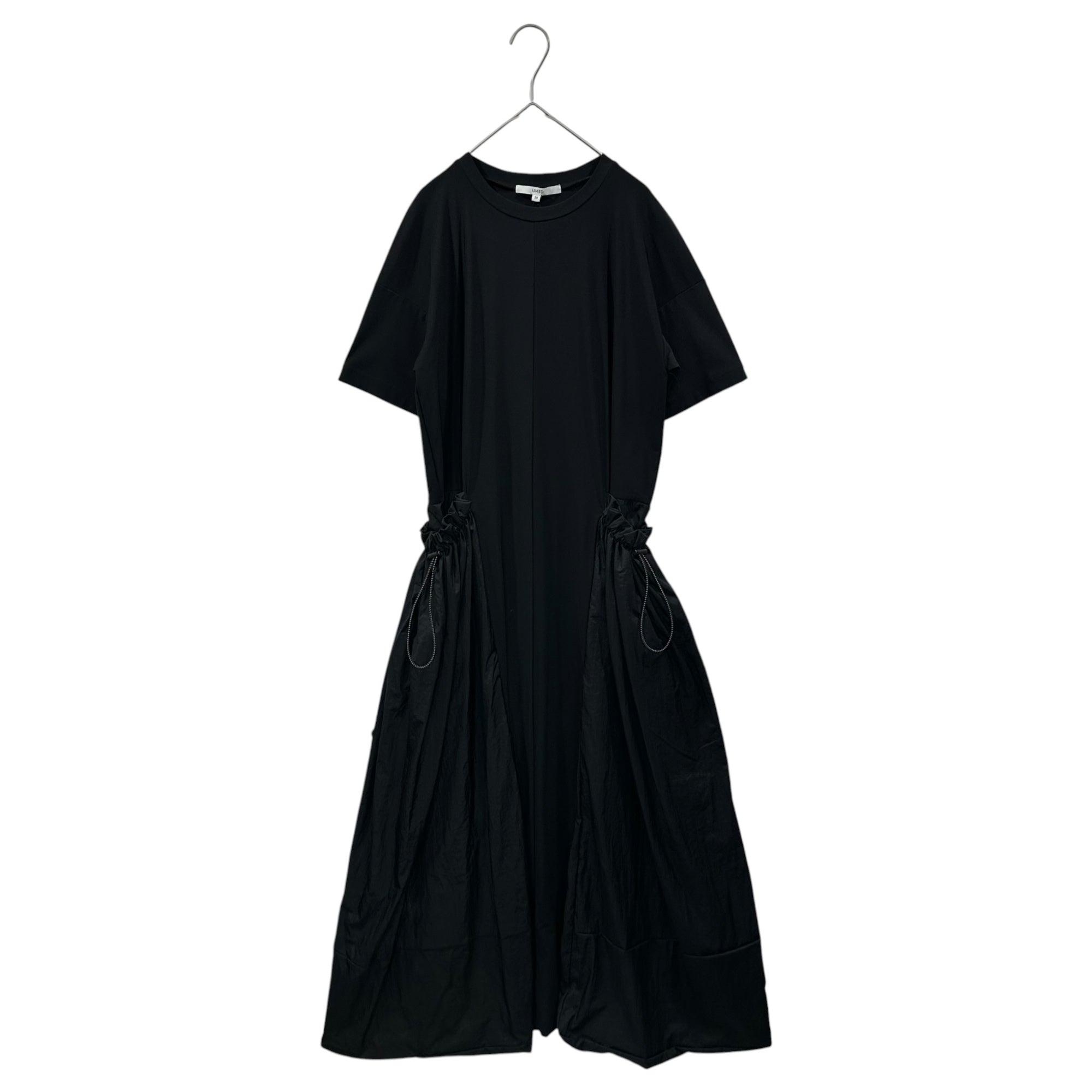 UN3D.(アンスリード) Side-Pocket Gathered Dress サイドポケット ギャザー ワンピース 522330300301-01 38(M) ブラック
