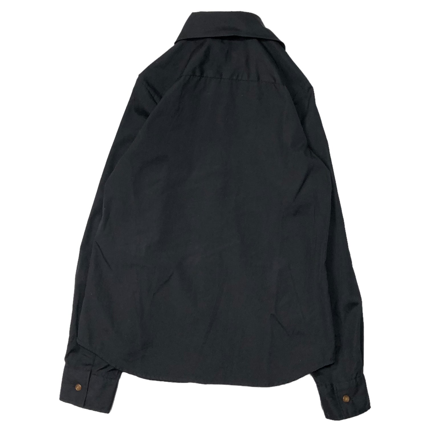 Vivienne Westwood RED LABEL(ヴィヴィアンウエストウッドレッドレーベル) One point orb long sleeve shirt ワンポイントオーブ長袖シャツ 16-03-862001 2(M程度) ブラック×レッド