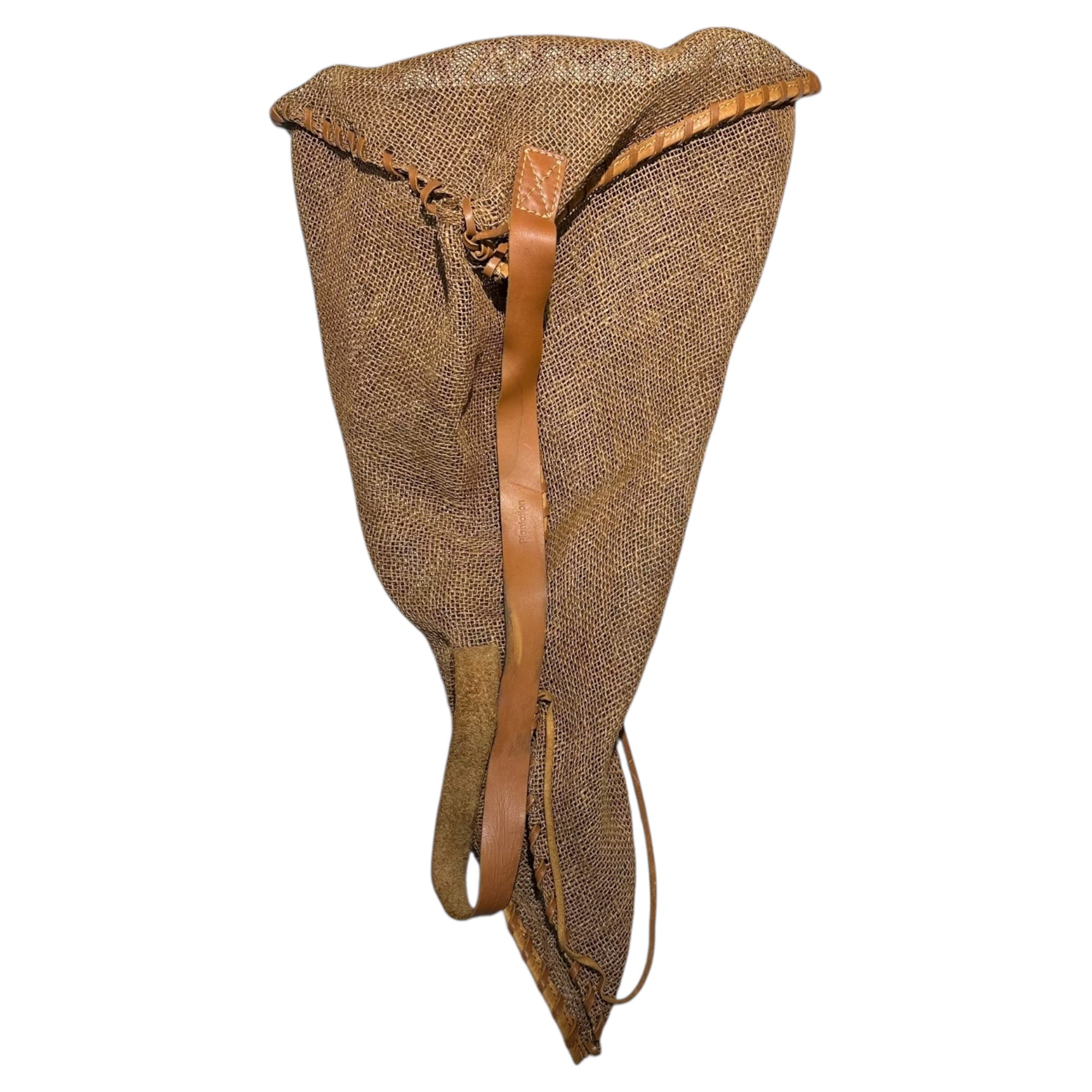 plantation(プランテーション) 80's Linen Straw Triangle Shoulder Bag リネン ストロー トライアングル ショルダー バッグ PP41087 ブラウン