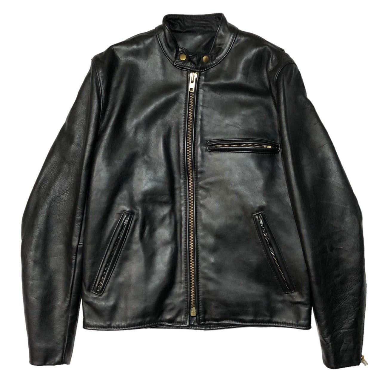 VANSON(バンソン) type B single rider jacket シングル ライダース ジャケット レザー ジャケット タイプB 18877A07 40(L程度) ブラック