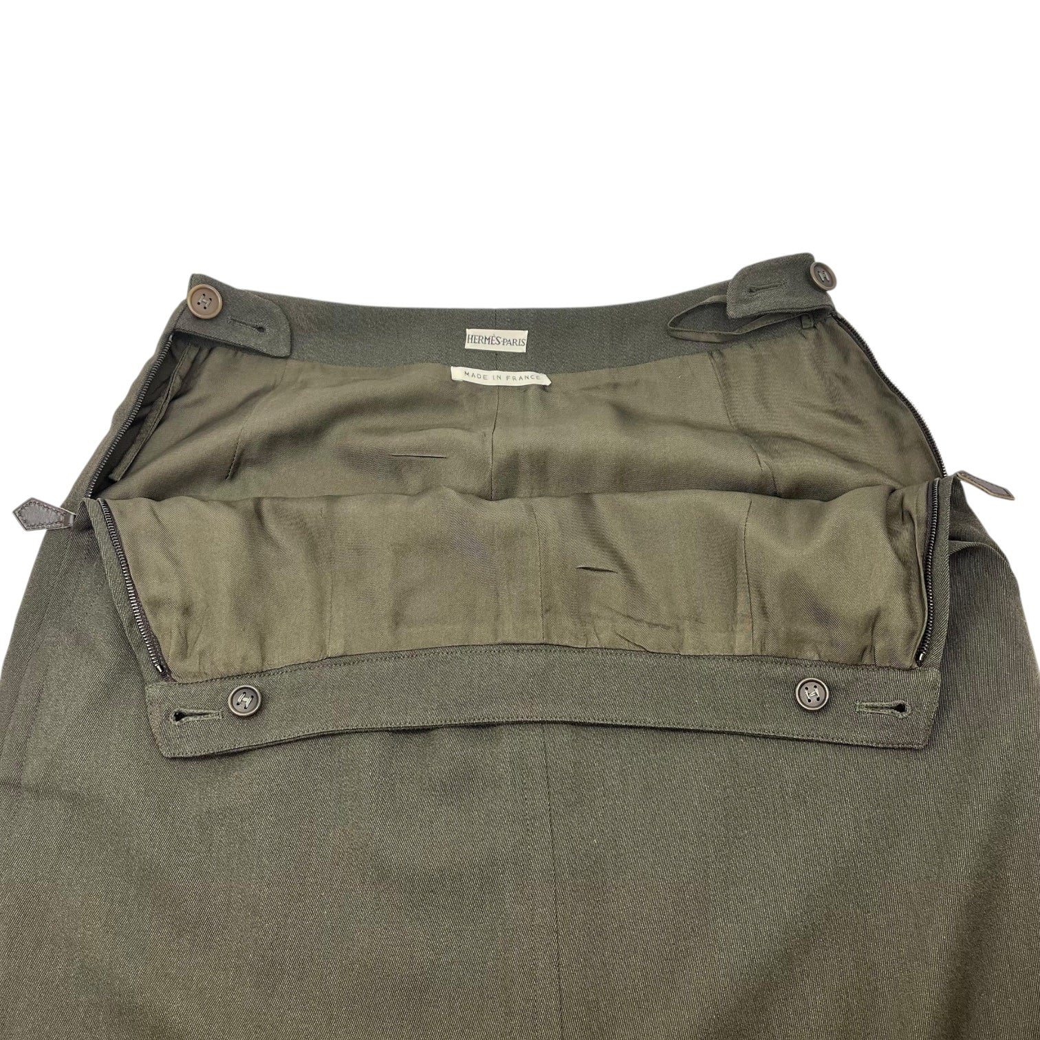 HERMES(エルメス) By Margiela Wool cotton long skirt マルジェラ期 ウール コットン ロング スカート 36(S程度) ブラウン エルメスジャポンタグ