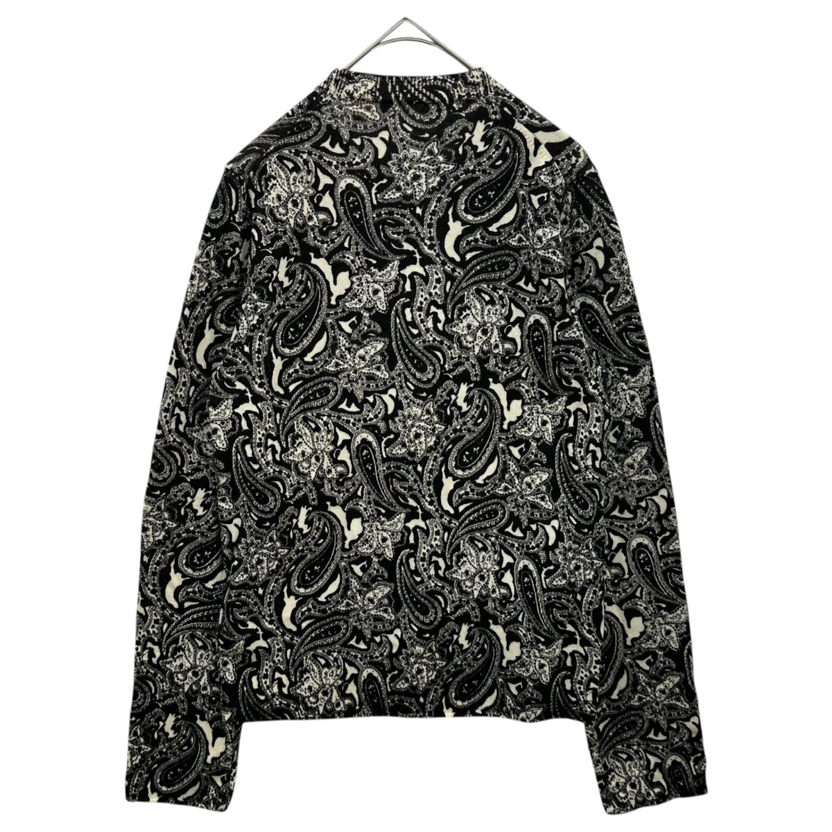 COMME des GARCONS(コムデギャルソン) 2001AW Paisley All-Patterned Wool Cardigan ペイズリー 総柄 ウール カーディガン GC-N020 FREE ホワイト×ブラック AD2001 00s アーカイブ