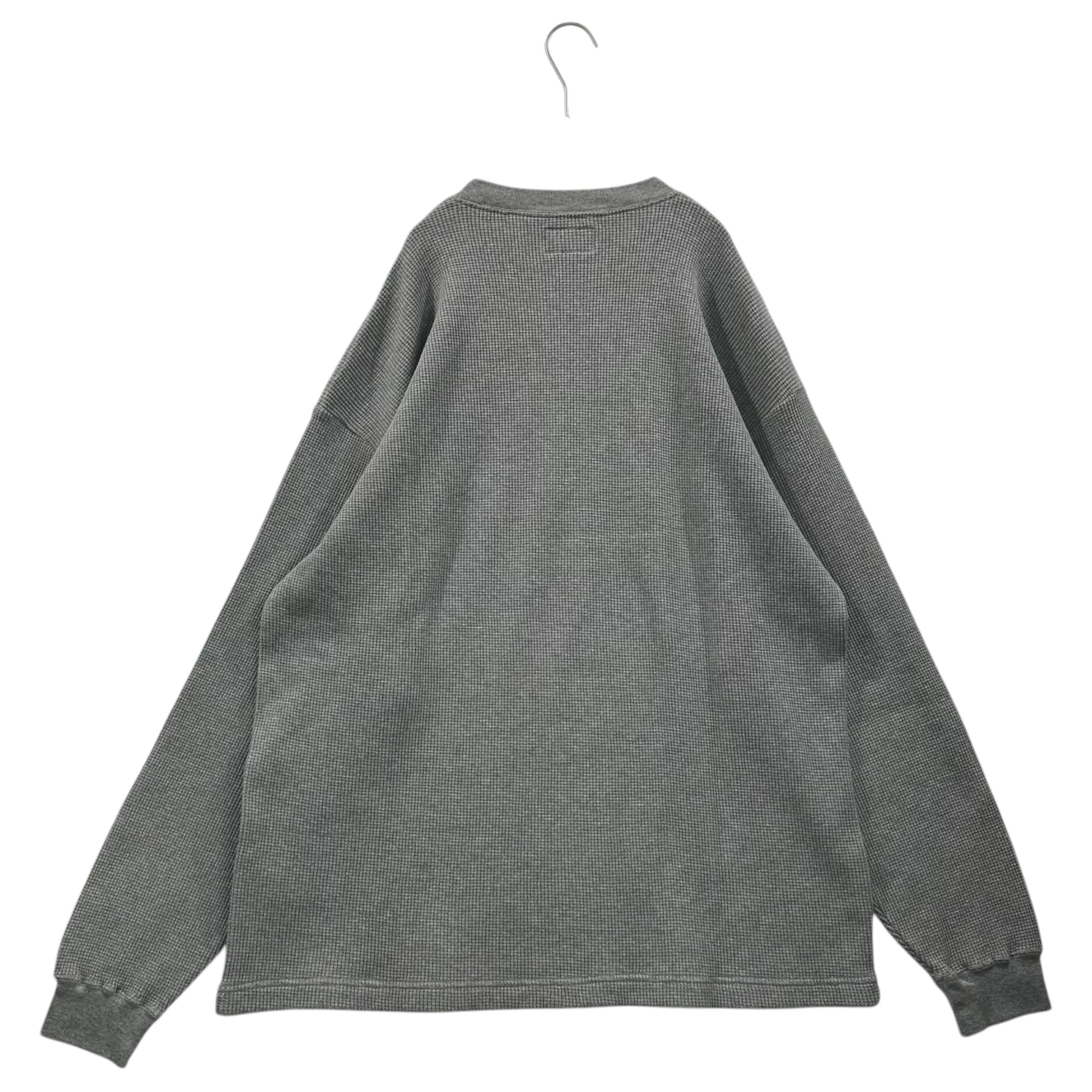 DESCENDANT(ディセンダント) GAUFRE WAFFLE LS ゴーフル ワッフル 長袖 カットソー ロンT 2(M程度) グレー 参考定価34,100円(税込)
