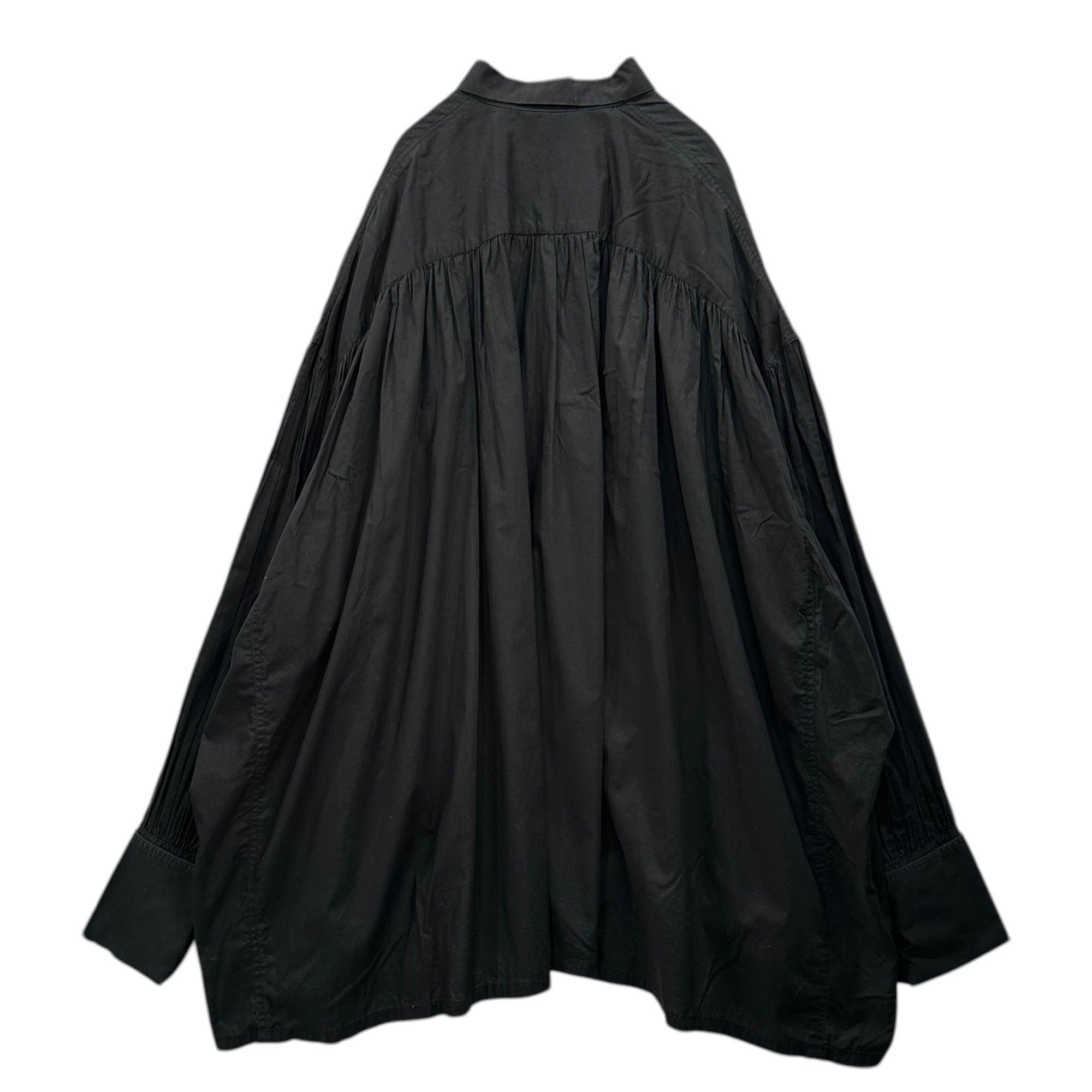 Nemeth(ネメス) 長袖 ワイド シルエット シャツ ブラウス wide silhouette shirt 88 表記無(L程度) ブラック