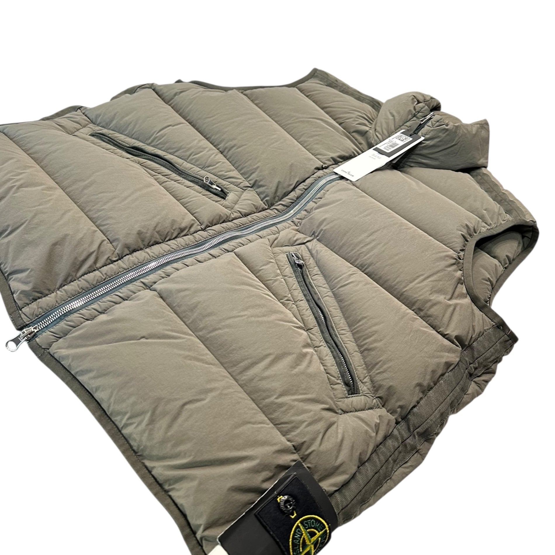 STONE ISLAND(ストーンアイランド) 24AW SEAMLESS TUNNEL NYLON DOWN -TC シームレス タンネル ナイロン ダウン ベスト 8115G0828 XL カーキ