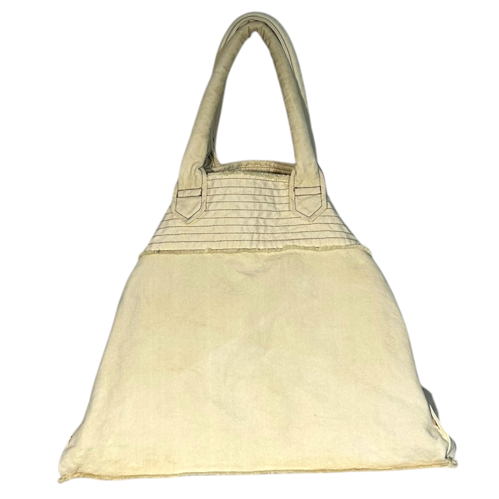 tricot COMME des GARCONS(トリココムデギャルソン) 05SS Brown Stitch Canvas Hand Tote Bag ブラウンステッチ キャンバス ハンド トートバッグ TO-K205 アイボリー×ブラウン