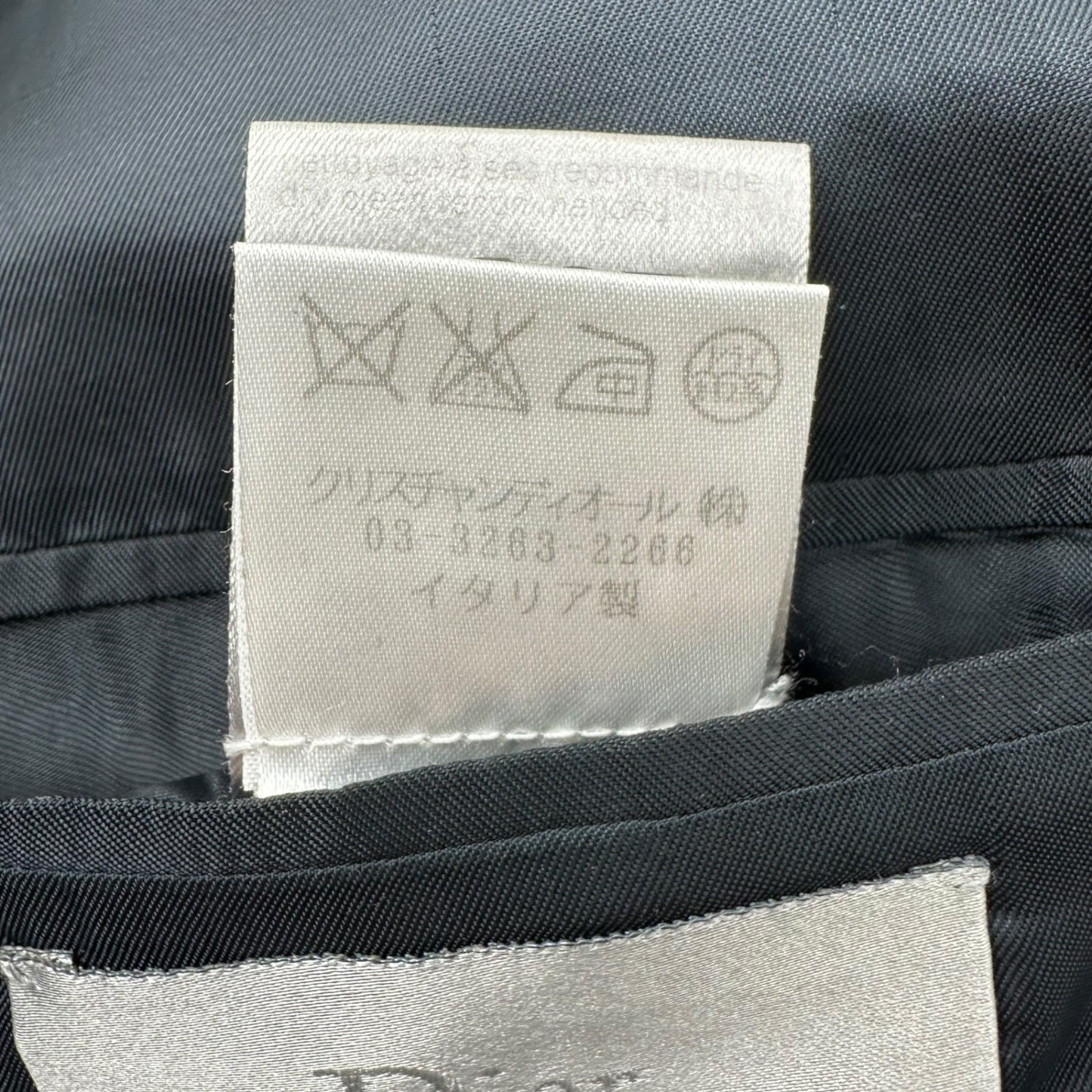 Dior HOMME(ディオールオム) 08AW By Kris Van Assche Silk Wool 2B Jacket クリスヴァン アッシュ期 シルク ウール 2B テーラード ジャケット 8H3I70450718 46 グレー アーカイブ ストライプ