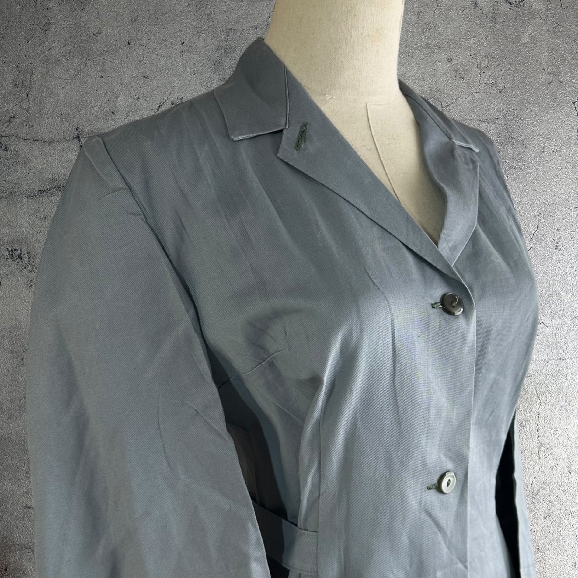GERMANY MILITARY(ドイツ軍) 70’s Vintage medical dress coat ヴィンテージ メディカル ワンピース 38(S程度) グレー 70年代 EURO M デッドストック コート