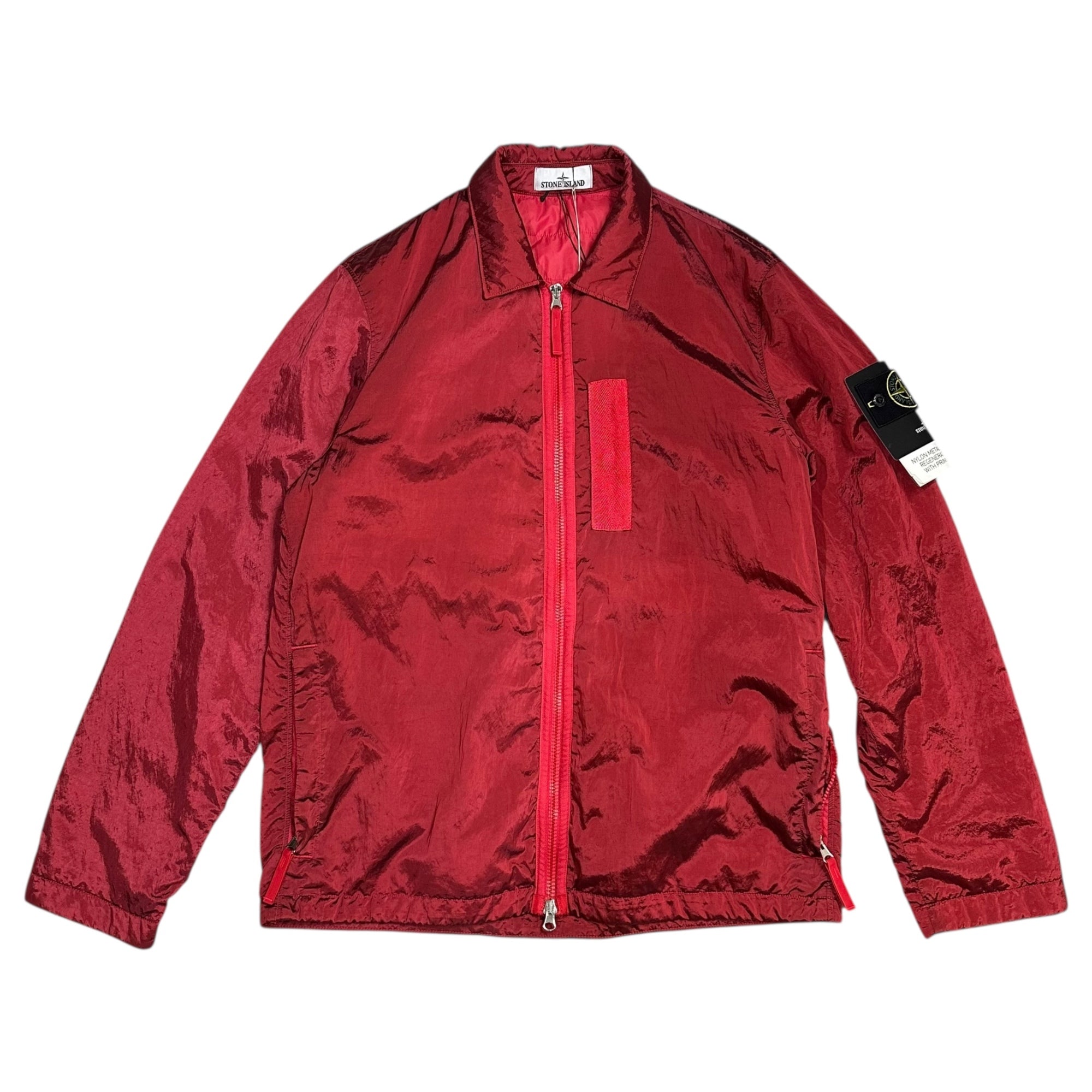 STONE ISLAND(ストーンアイランド) 22AW NYLON METAL IN ECONYL REGENERATED NYLON WITH PRIMALOFT TC ナイロン メタル ジップアップ ジャケット 7715Q0519 L レッド ブルゾン