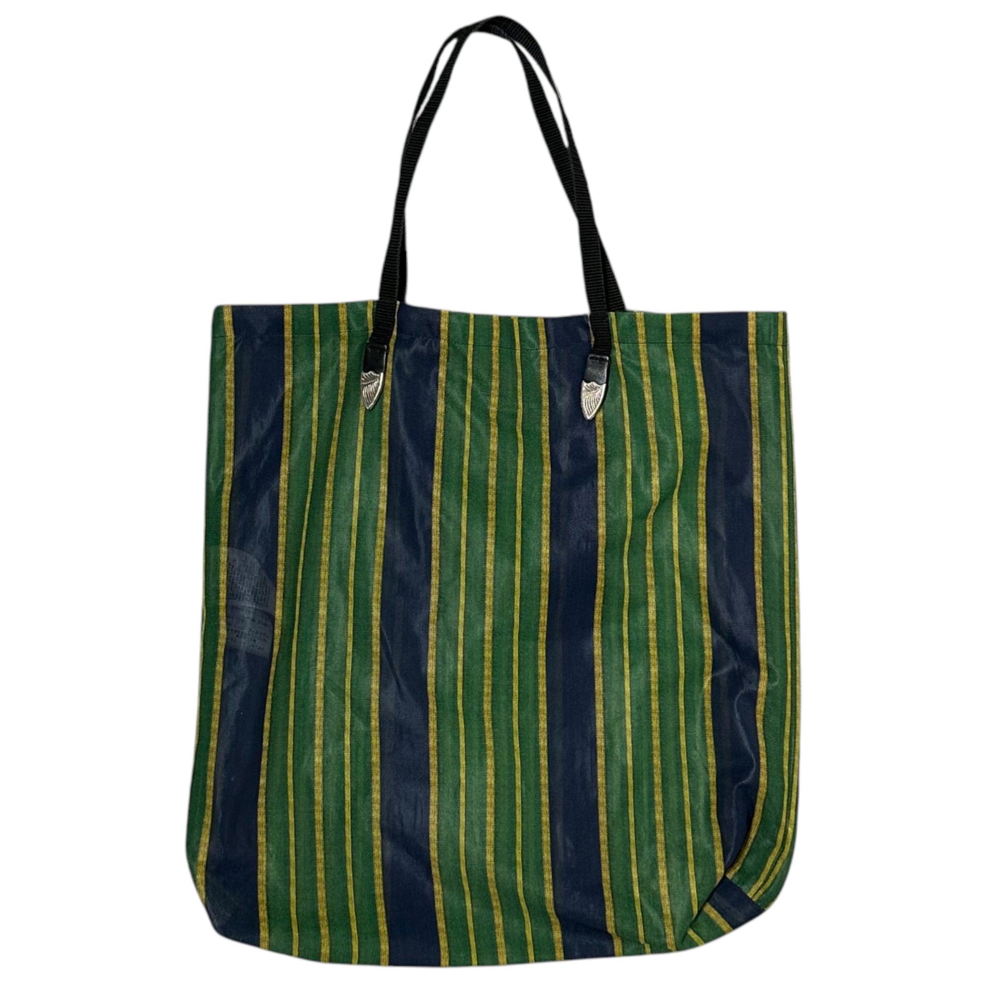 TOGA VIRILIS(トーガビリリース) western buckle mesh tote ウエスタン バックル メッシュ トート バッグ TV81-AG362 グリーン×ネイビー