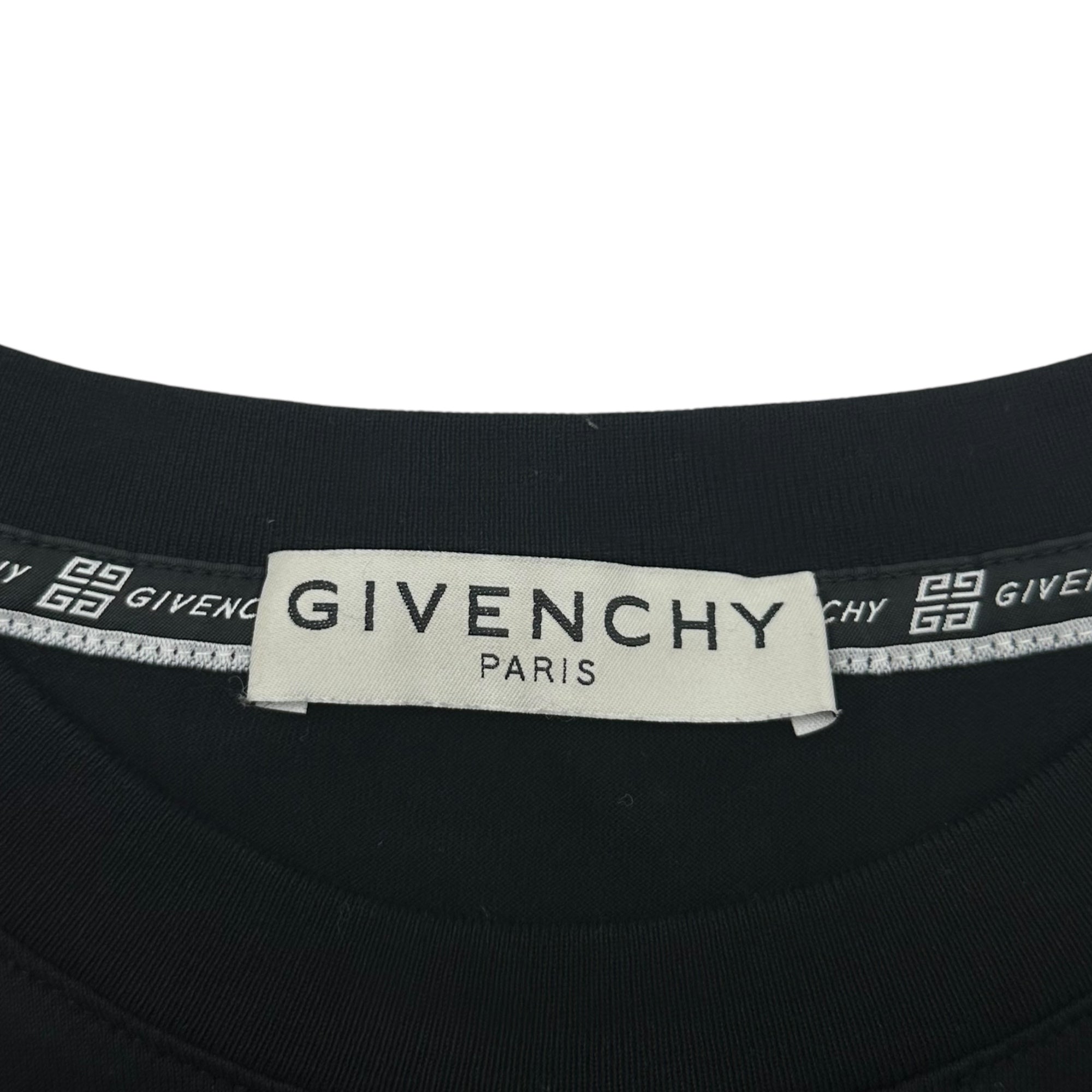 GIVENCHY(ジバンシィ) Logo Print Crew Neck T-Shirt ロゴ プリント クルーネック Tシャツ BM70K93002 M ブラック