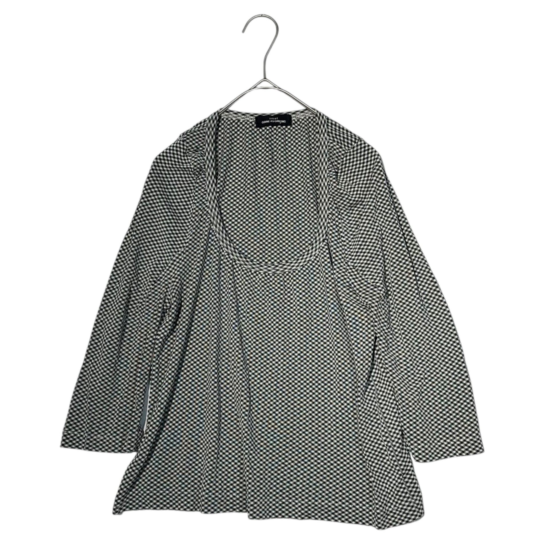 tricot COMME des GARCONS(トリココムデギャルソン) 90's Micro Check Cut and Sewn 90年代 マイクロ チェック カットソー TT-100410 FREE ホワイト×ブラック AD1993