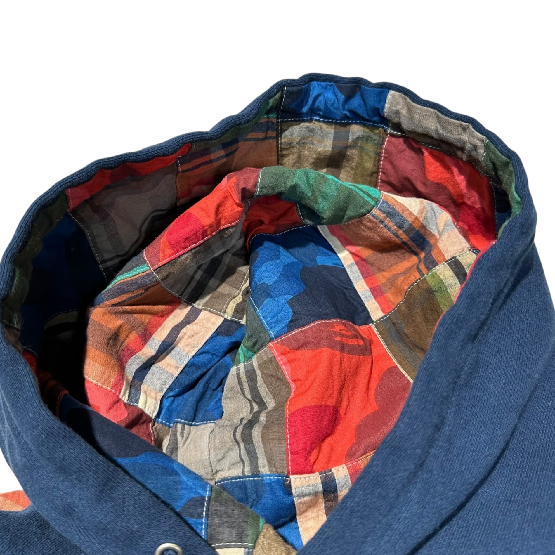 A BATHING APE(アベイシングエイプ) Patchwork Logo Pullover Hoodie パッチワーク ロゴ プルオーバー パーカー 001PPA801002X L ネイビー サンプル品