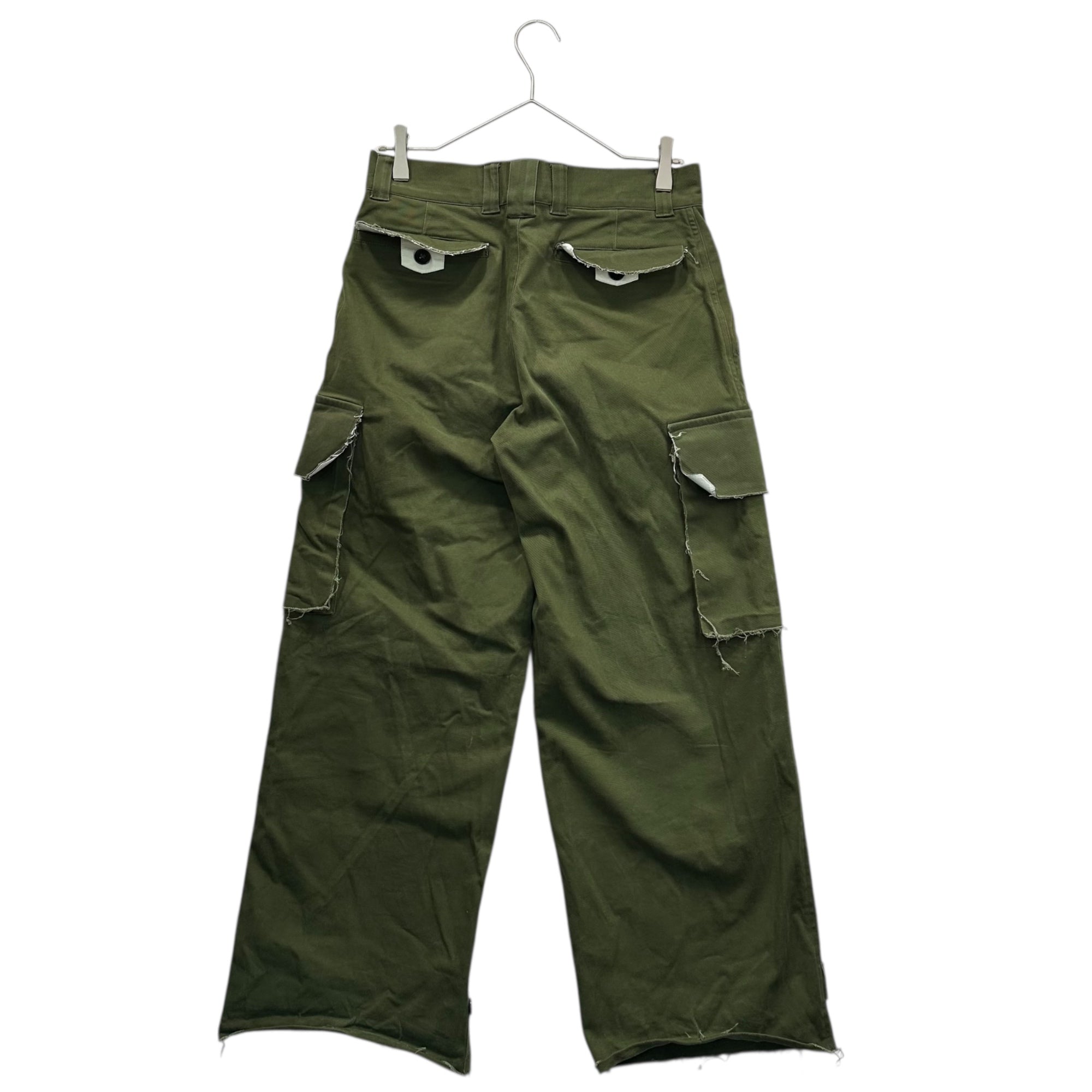 soerte(ソエルテ) Raw-edge cargo pants 切りっぱなし カーゴ パンツ SOGRG0122004 2(M) セージグリーン