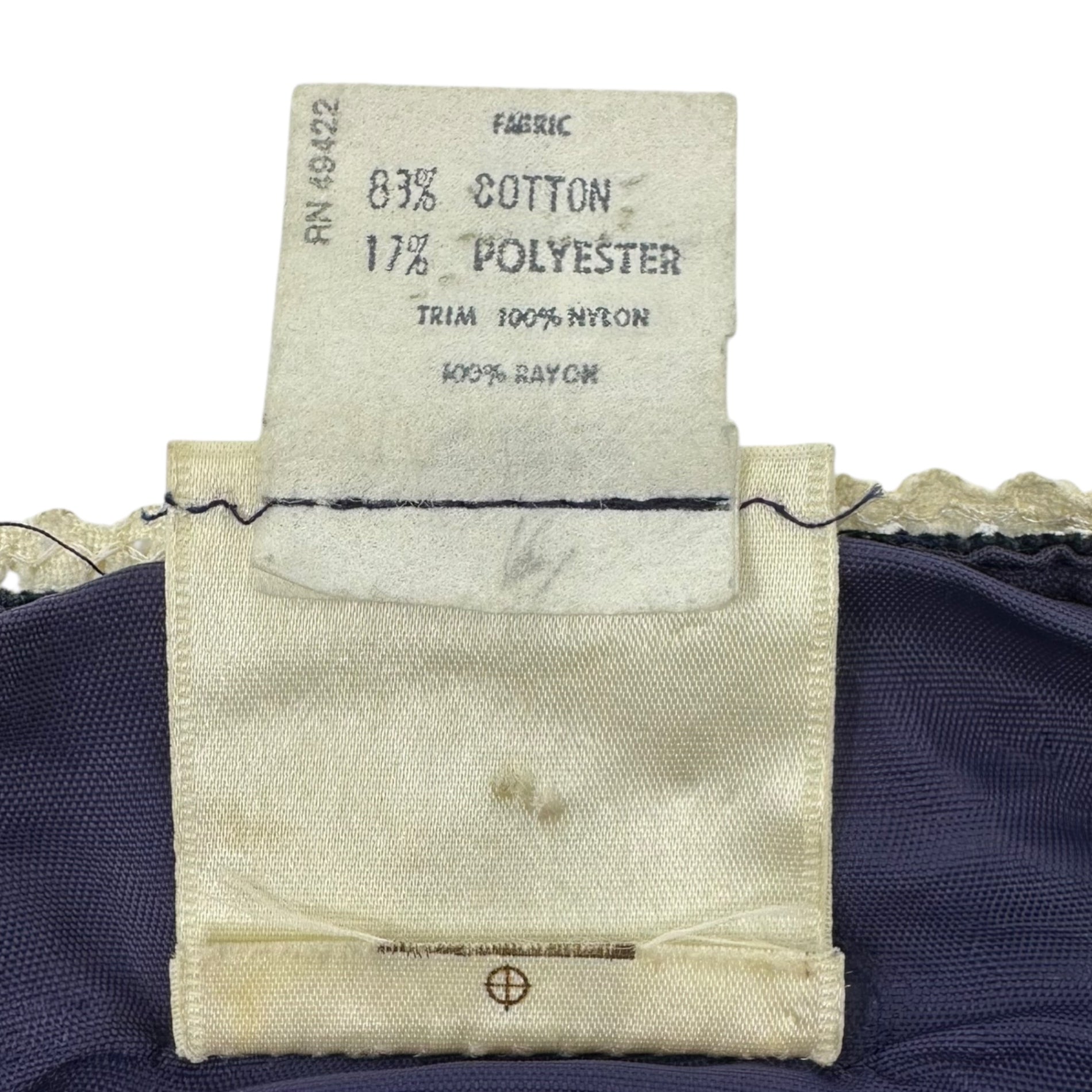 GANNE SAX(ガニーサックス) 70's Pearl Button Puff Sleeve Corduroy Long Dress パールボタン パフスリーブ コーデュロイ ロング ワンピース 5(7号 S程度) ネイビー 70年代 ヴィンテージ