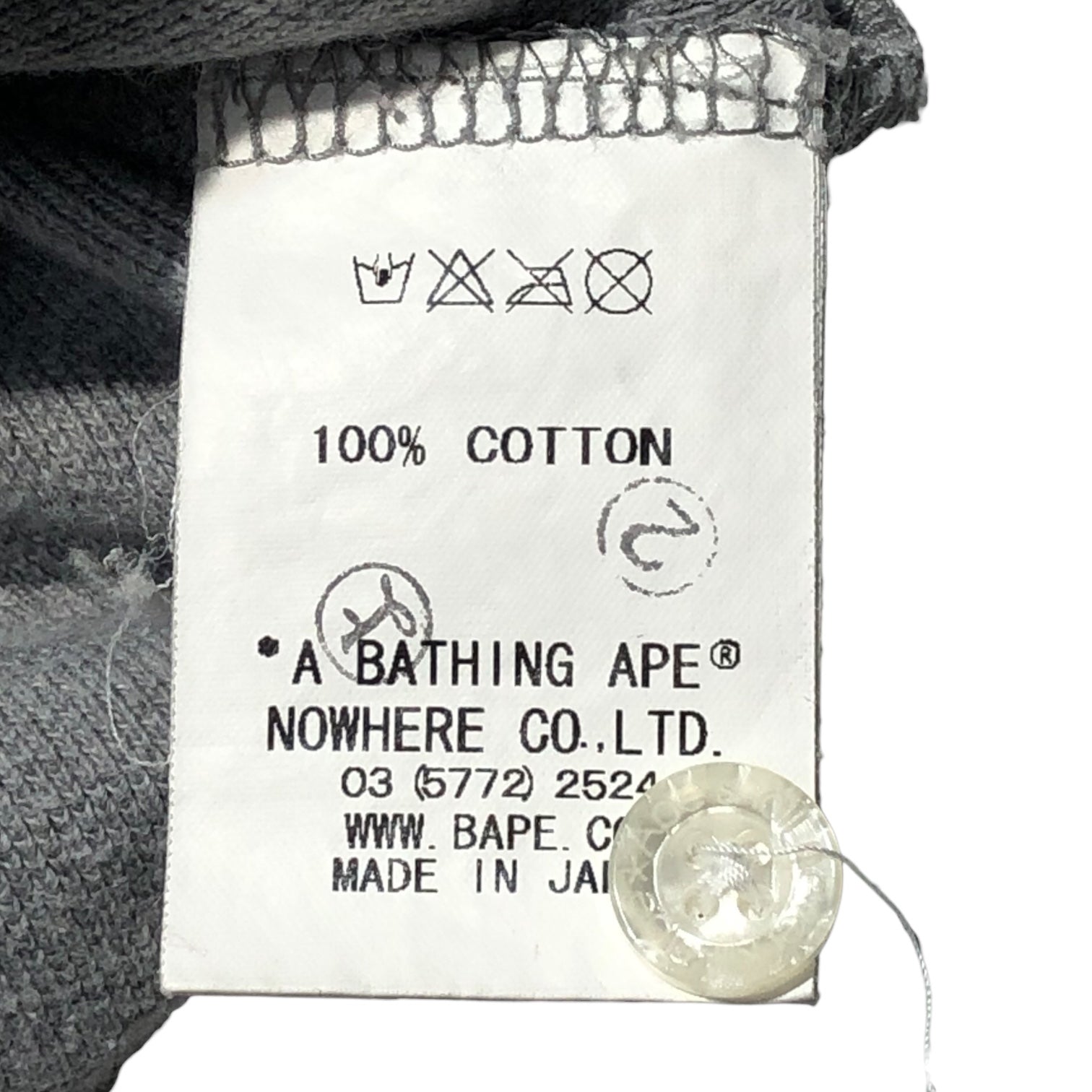 A BATHING APE(アベイシングエイプ) 00's STA POLO SHIRT スタ ポロシャツ L グレー×ホワイト