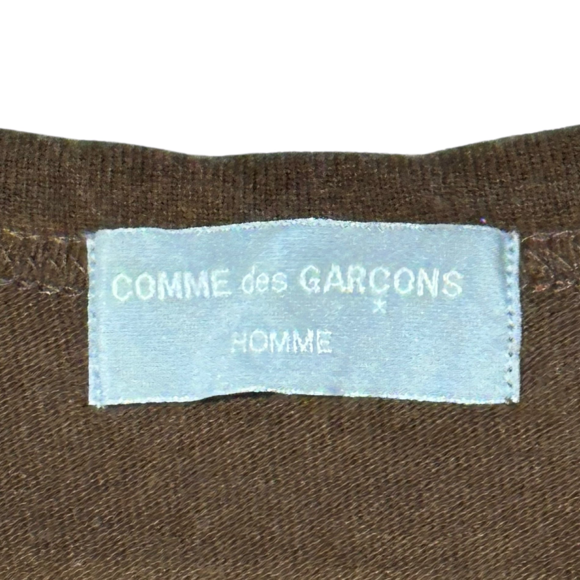 COMME des GARCONS HOMME(コムデギャルソンオム) 90's Shaped Pattern Crew Neck Long Sleeve Cut and Sewn 変形 パターン クルーネック 長袖 カットソー HT-100160 FREE ブラウン AD1996 田中オム 田中啓一氏デザイン期