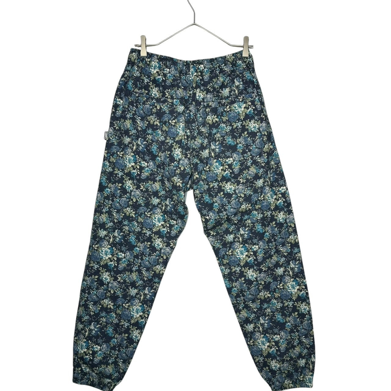 EXAMPLE(エグザンプル) FLOWER CANVAS PANTS フラワー キャンバス パンツ M ブルー ジョガー 花柄